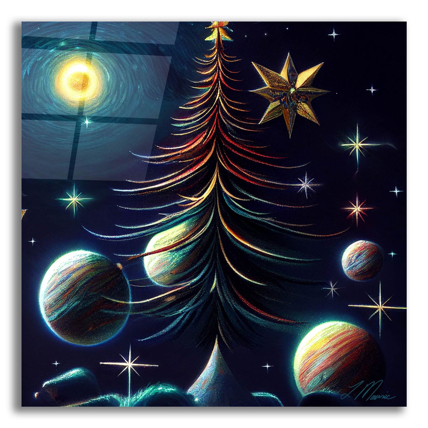 Epic Art 'Christmas Tree Collection 8' by Tanya Mavric, Acrylic Glass Wall Art