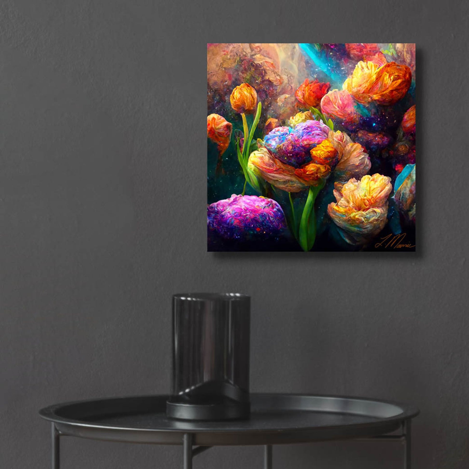 Epic Art 'Flowers Visionary Bloom 1' by Tanya Mavric, Acrylic Glass Wall Art,12x12