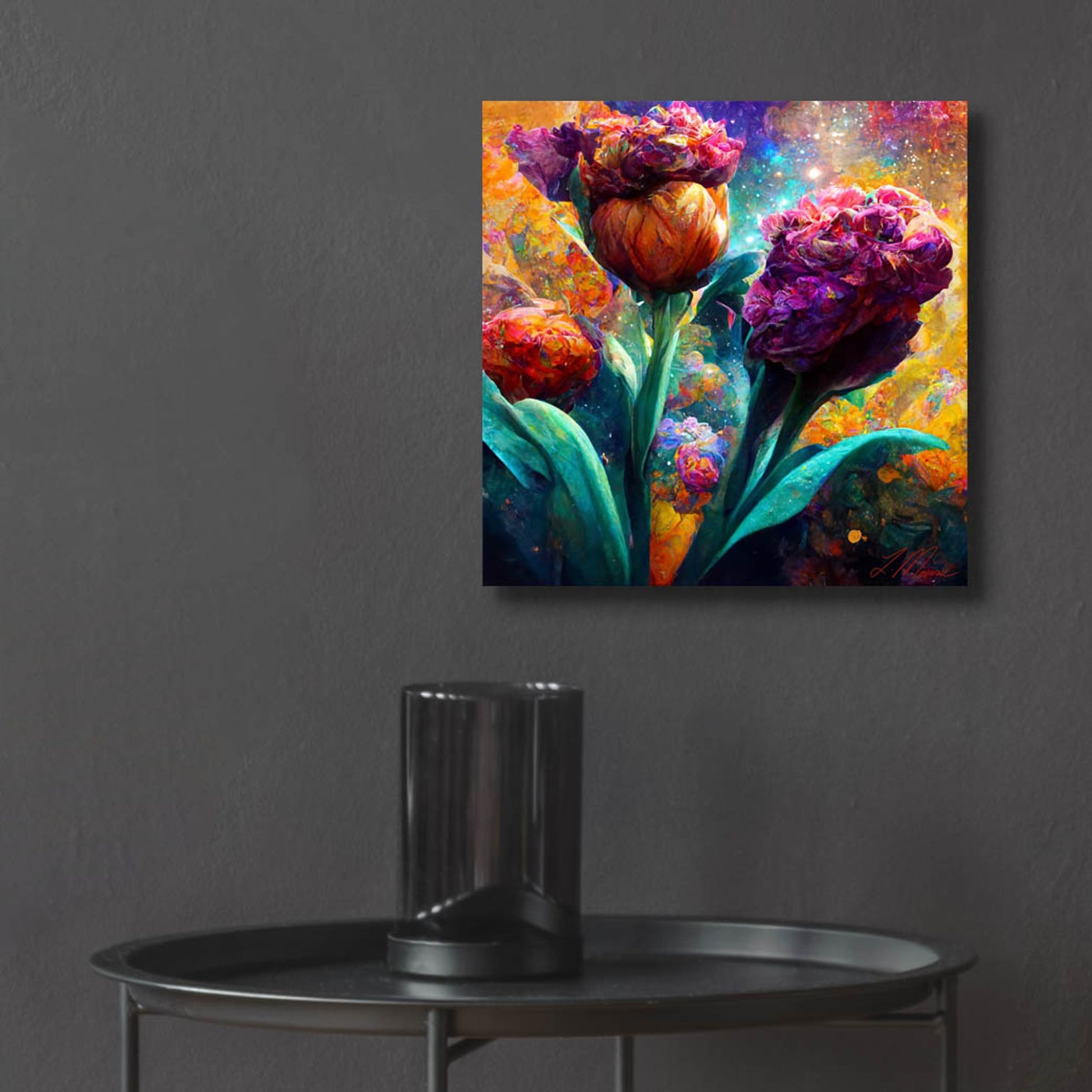 Epic Art 'Flowers Visionary Bloom 2' by Tanya Mavric, Acrylic Glass Wall Art,12x12