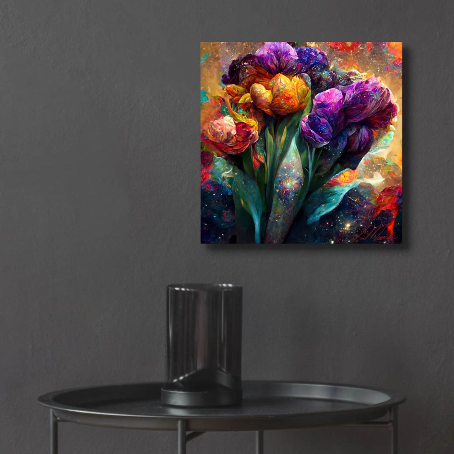 Epic Art 'Flowers Visionary Bloom 3' by Tanya Mavric, Acrylic Glass Wall Art,12x12