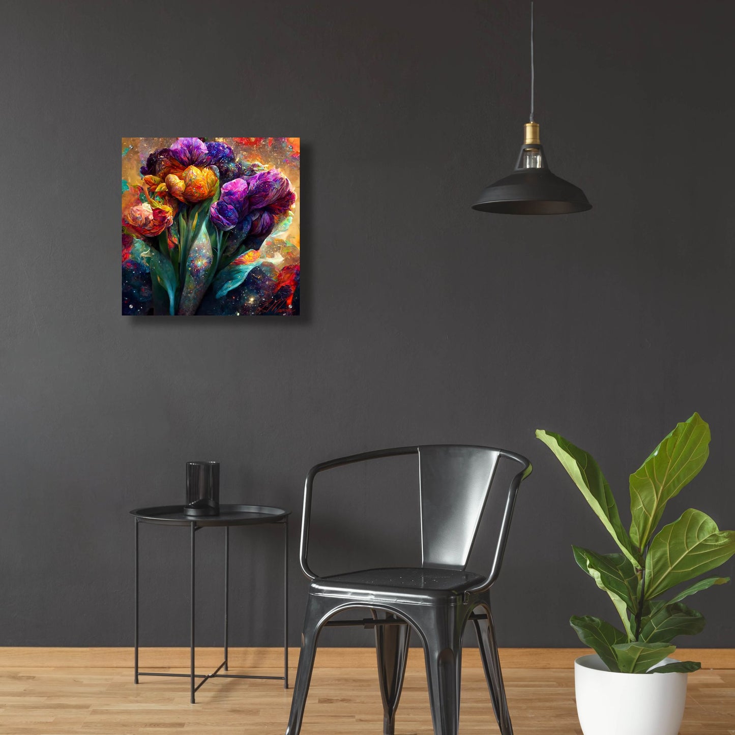 Epic Art 'Flowers Visionary Bloom 3' by Tanya Mavric, Acrylic Glass Wall Art,24x24