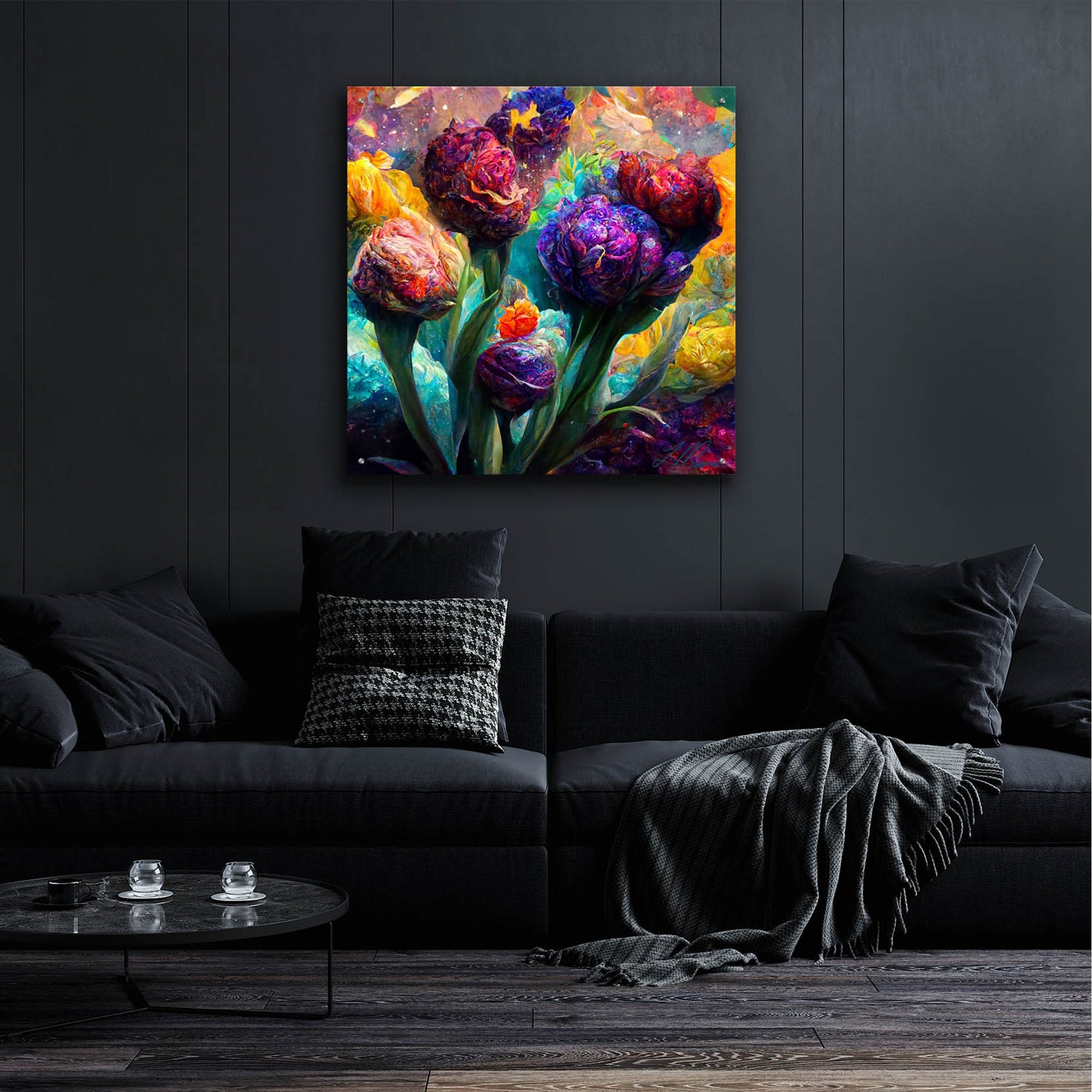 Epic Art 'Flowers Visionary Bloom 5' by Tanya Mavric, Acrylic Glass Wall Art,36x36