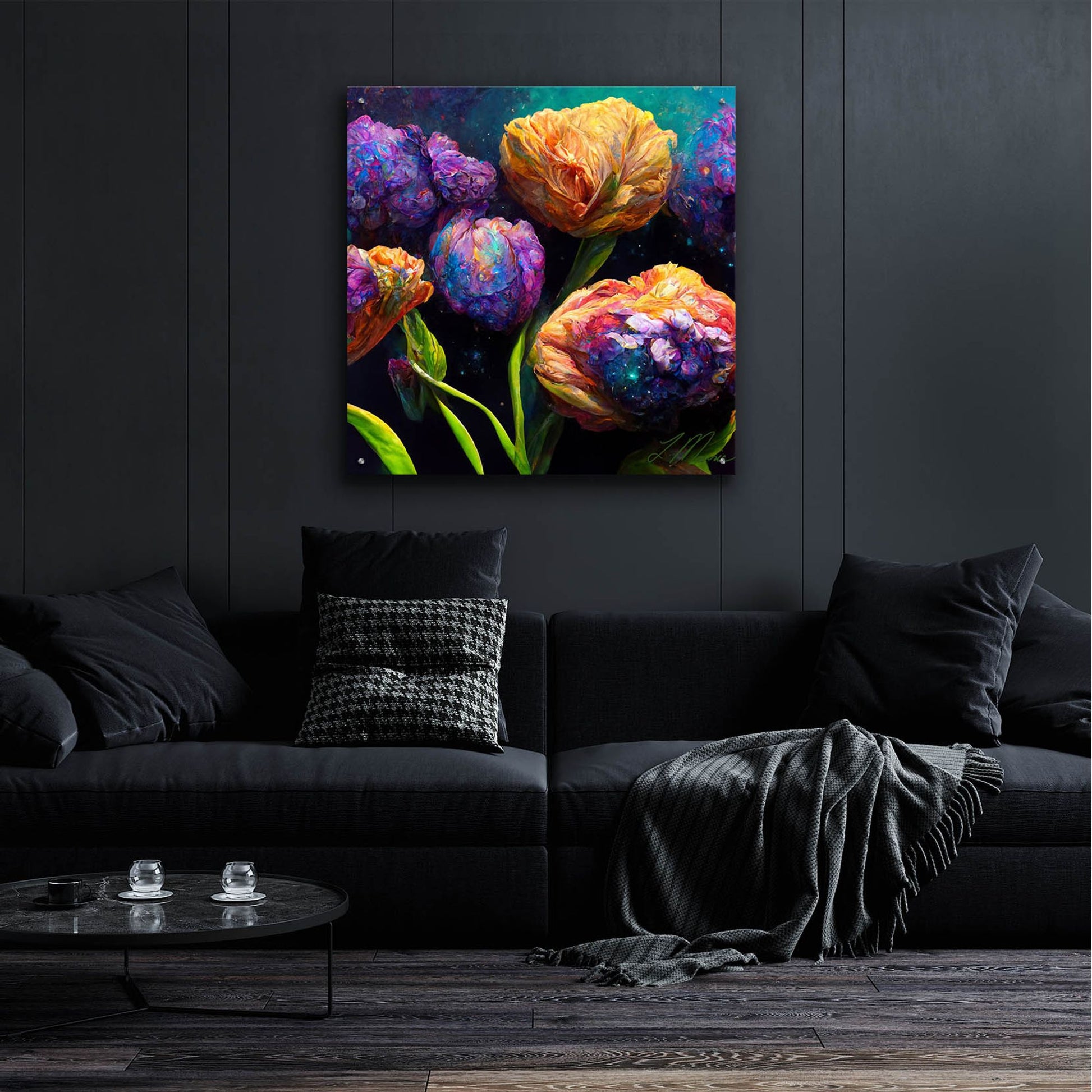 Epic Art 'Flowers Visionary Bloom 6' by Tanya Mavric, Acrylic Glass Wall Art,36x36