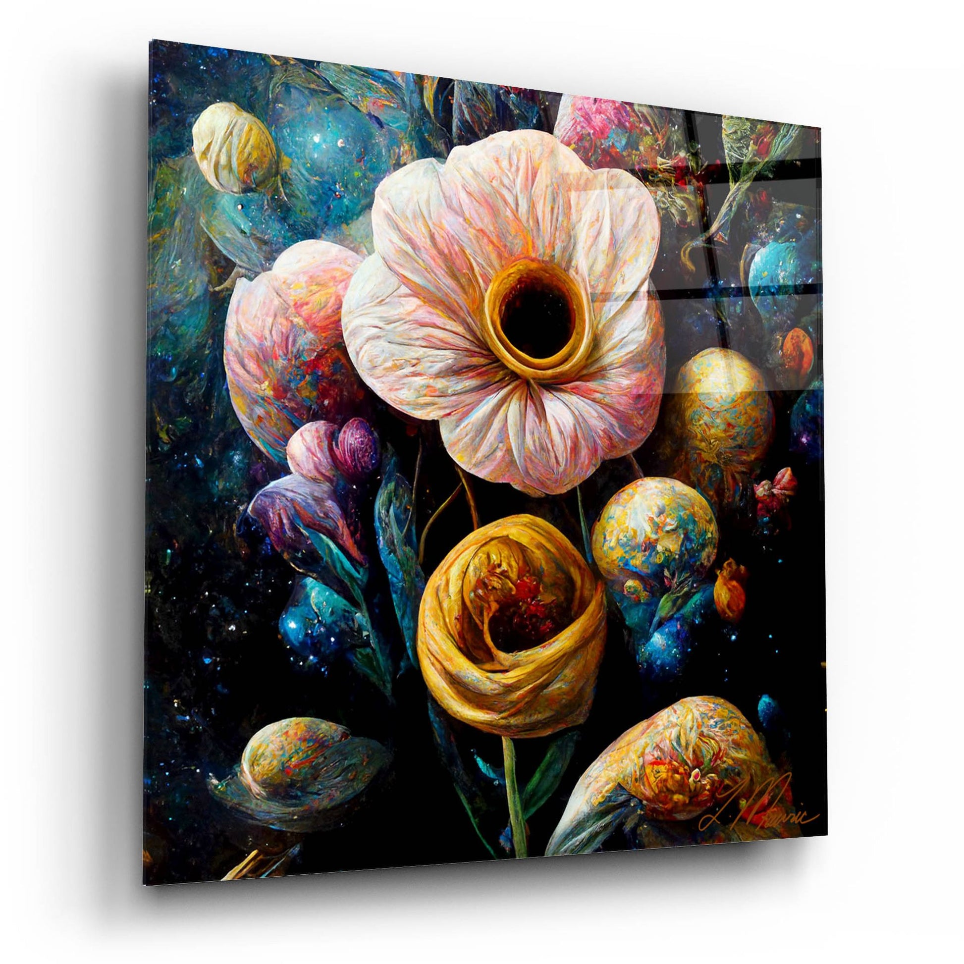 Epic Art 'Flowers Visionary Flower' by Tanya Mavric, Acrylic Glass Wall Art,12x12