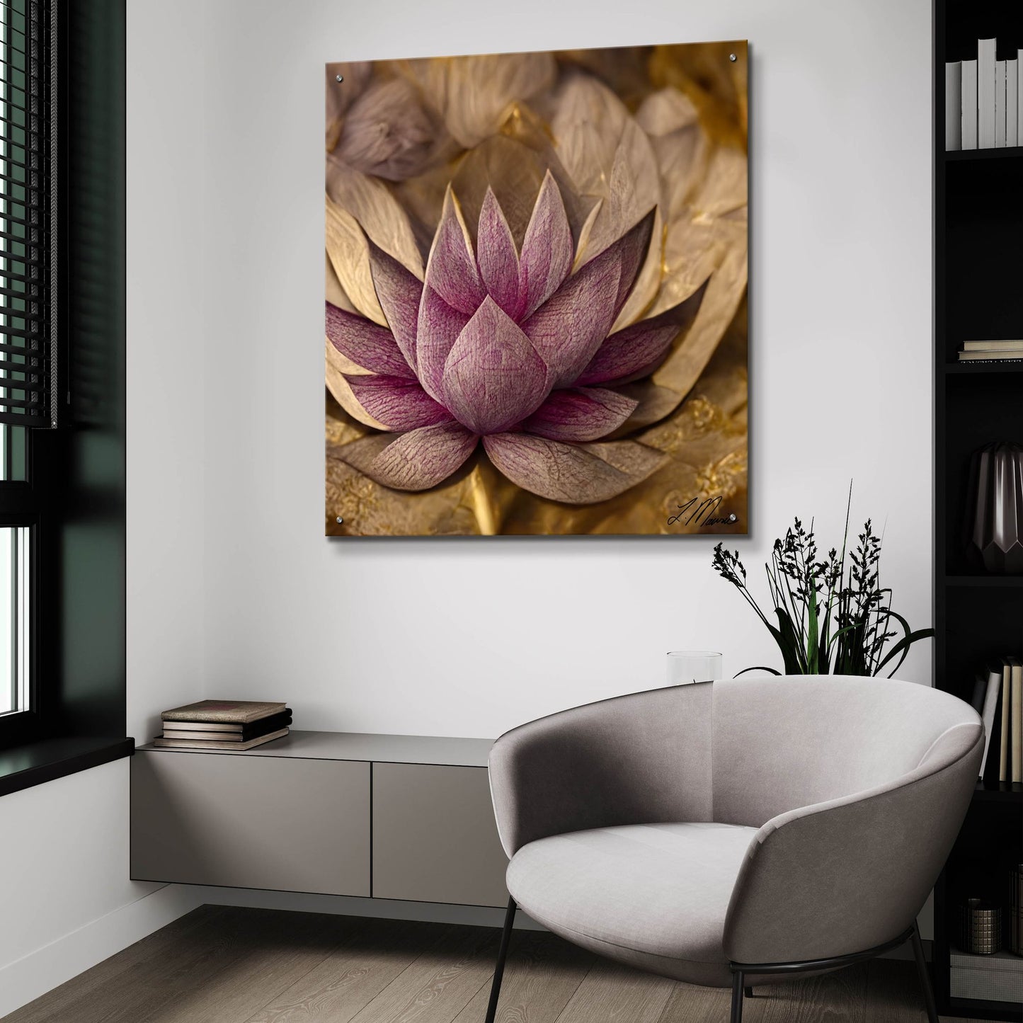 Epic Art 'Flowers of Life' by Tanya Mavric, Acrylic Glass Wall Art,36x36