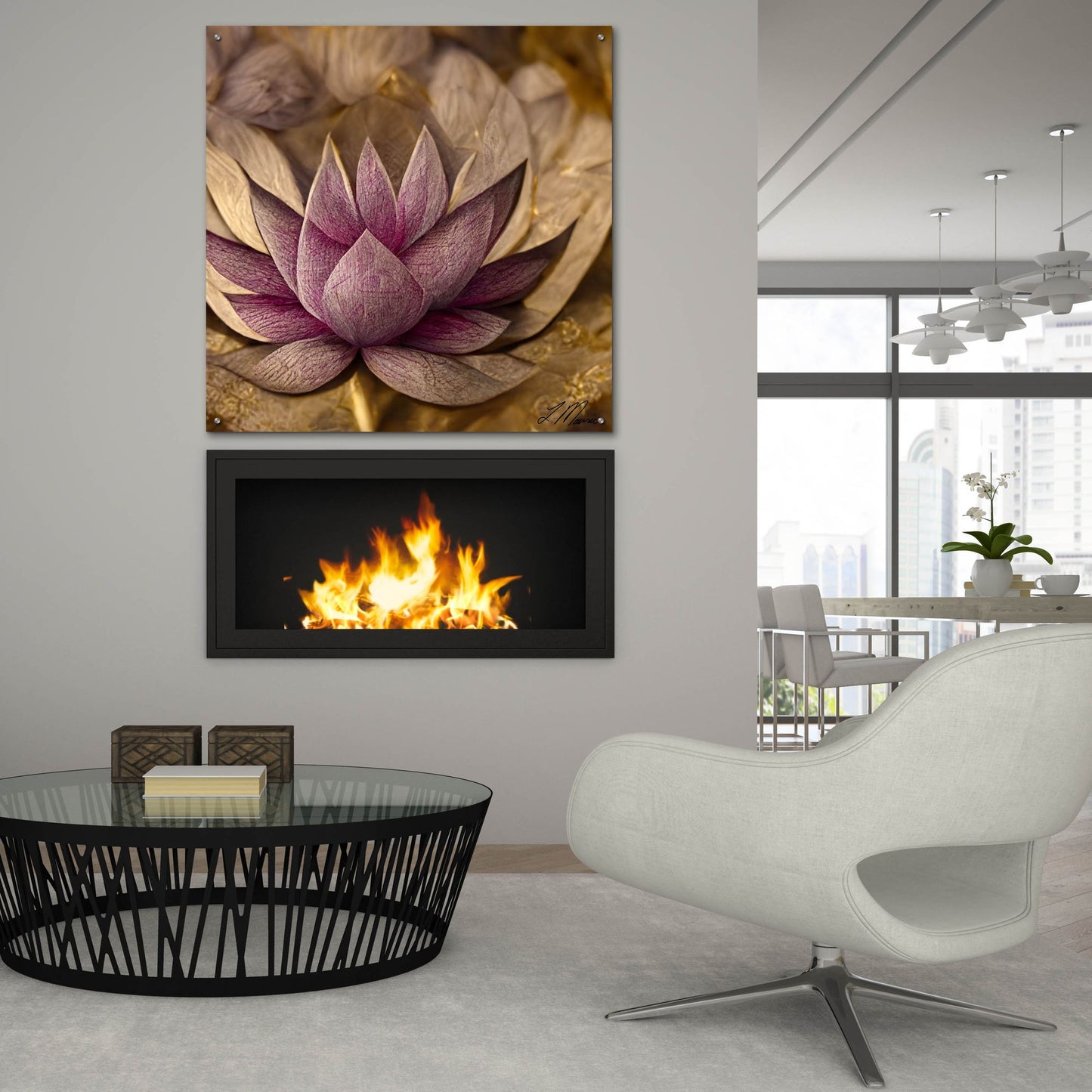 Epic Art 'Flowers of Life' by Tanya Mavric, Acrylic Glass Wall Art,36x36