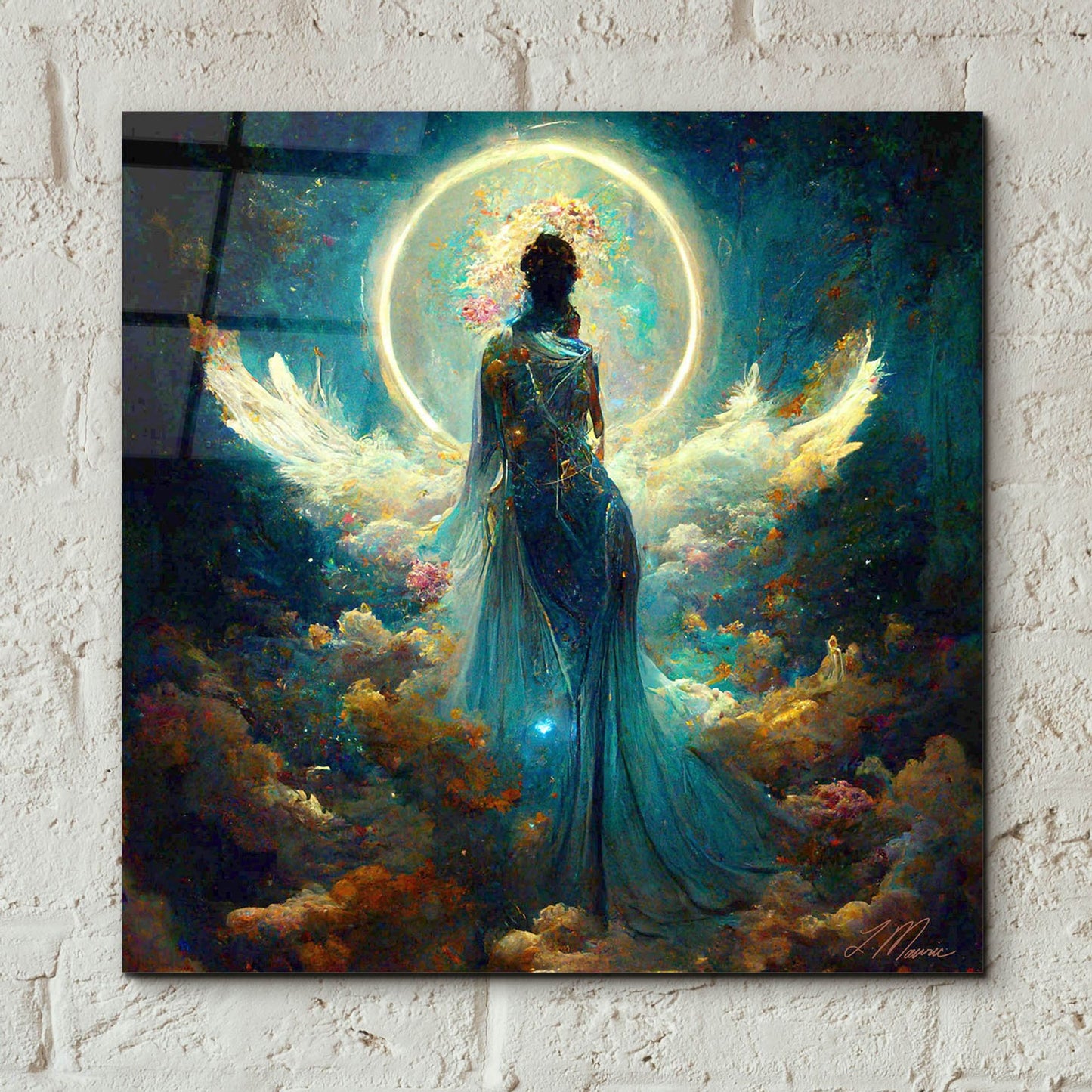 Epic Art 'Goddess with the Moon' by Tanya Mavric, Acrylic Glass Wall Art,12x12