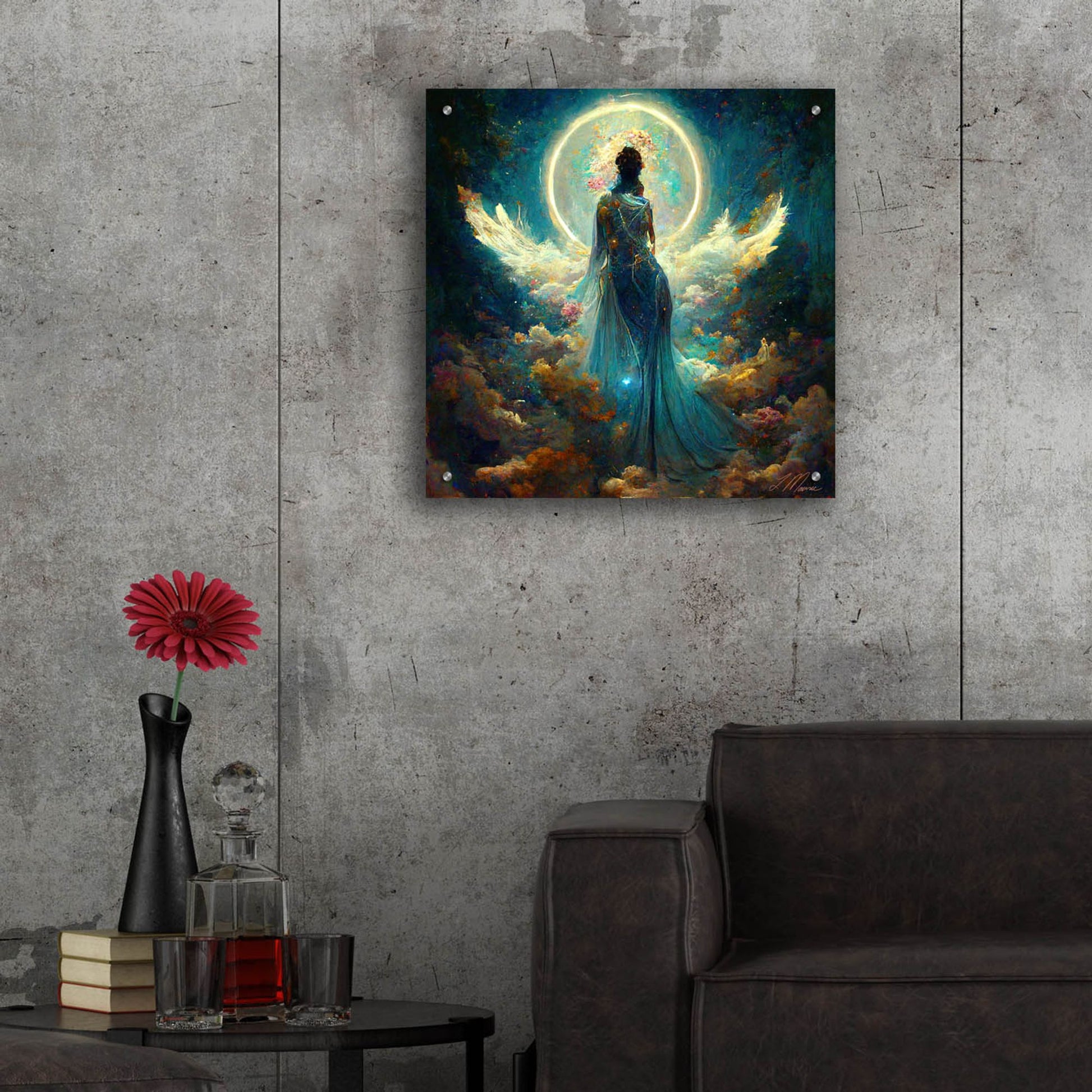 Epic Art 'Goddess with the Moon' by Tanya Mavric, Acrylic Glass Wall Art,24x24