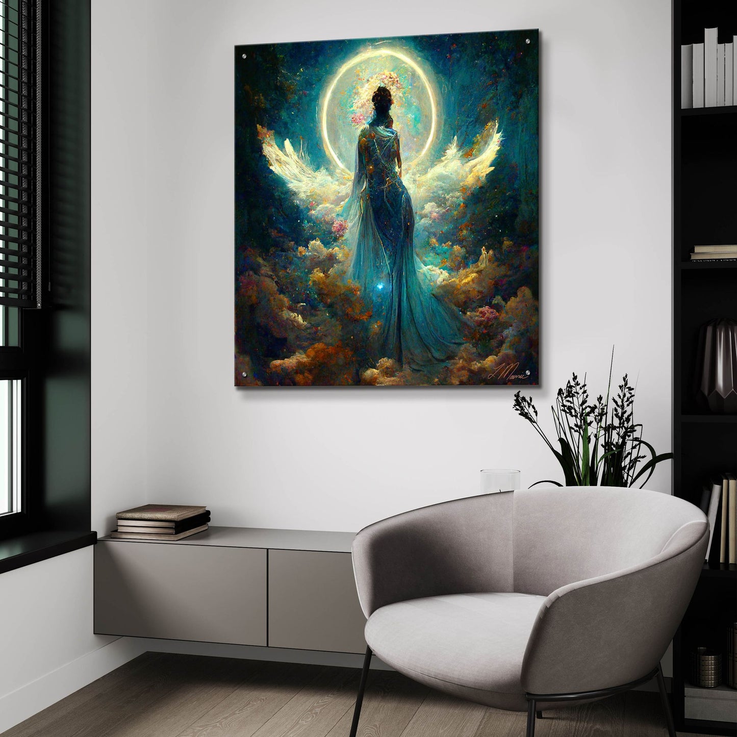 Epic Art 'Goddess with the Moon' by Tanya Mavric, Acrylic Glass Wall Art,36x36