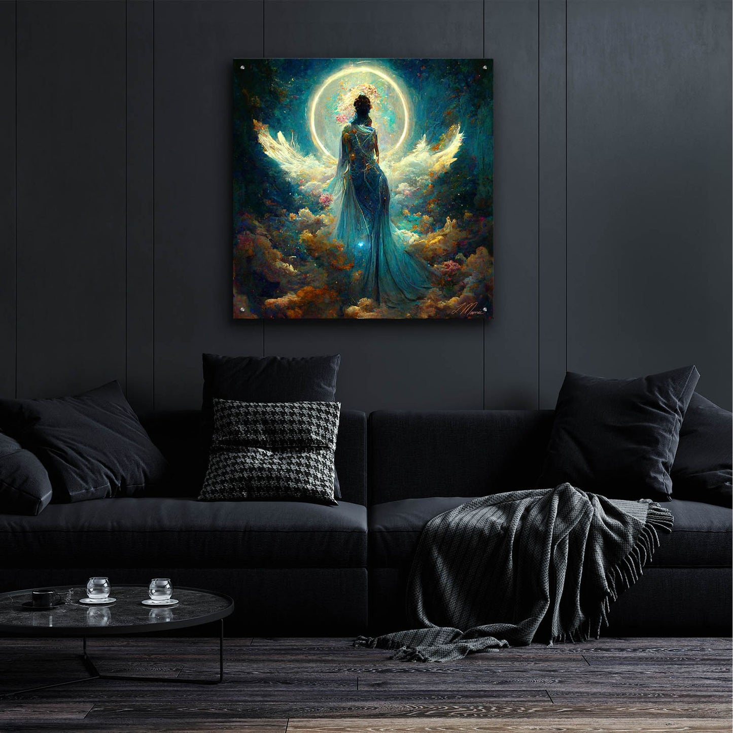 Epic Art 'Goddess with the Moon' by Tanya Mavric, Acrylic Glass Wall Art,36x36