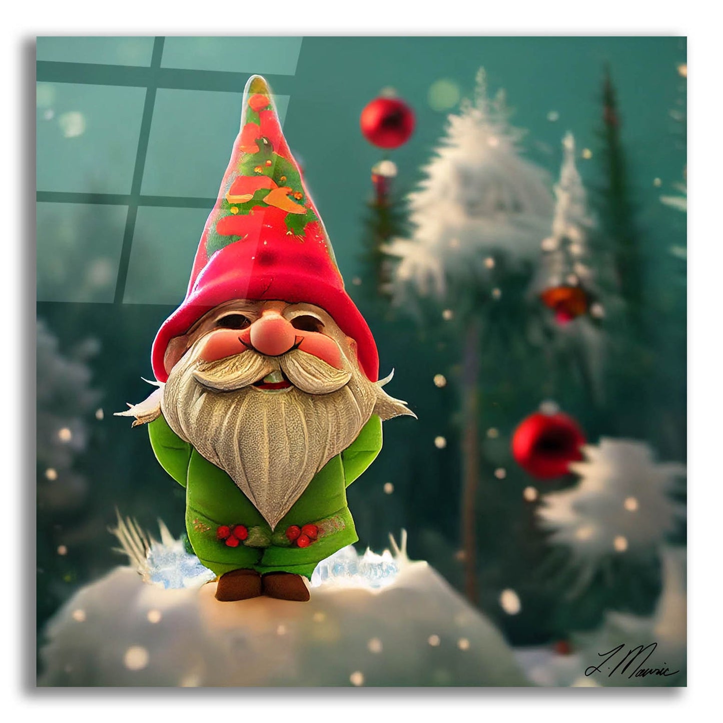 Epic Art 'Happy Christmas Gnome' by Tanya Mavric, Acrylic Glass Wall Art