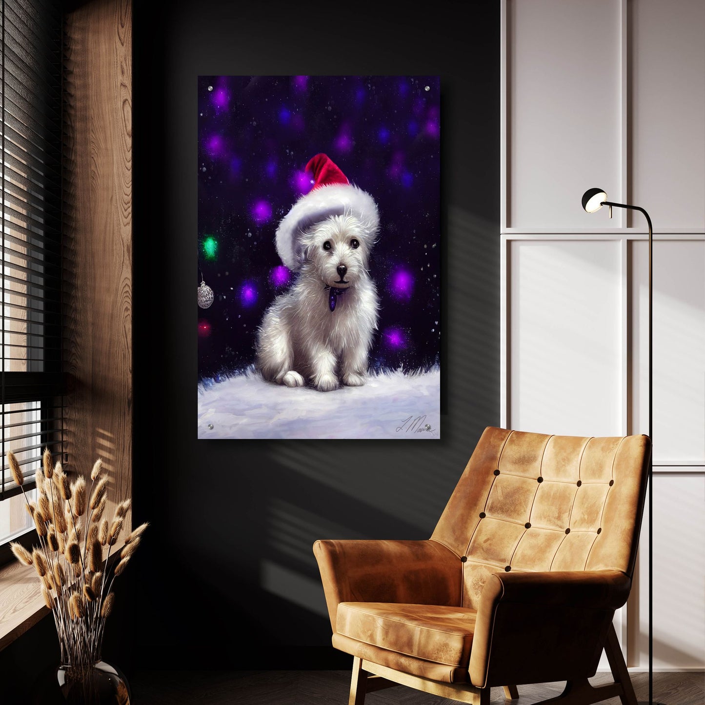 Epic Art 'I'm Wearing Santa's Hat' by Tanya Mavric, Acrylic Glass Wall Art,24x36