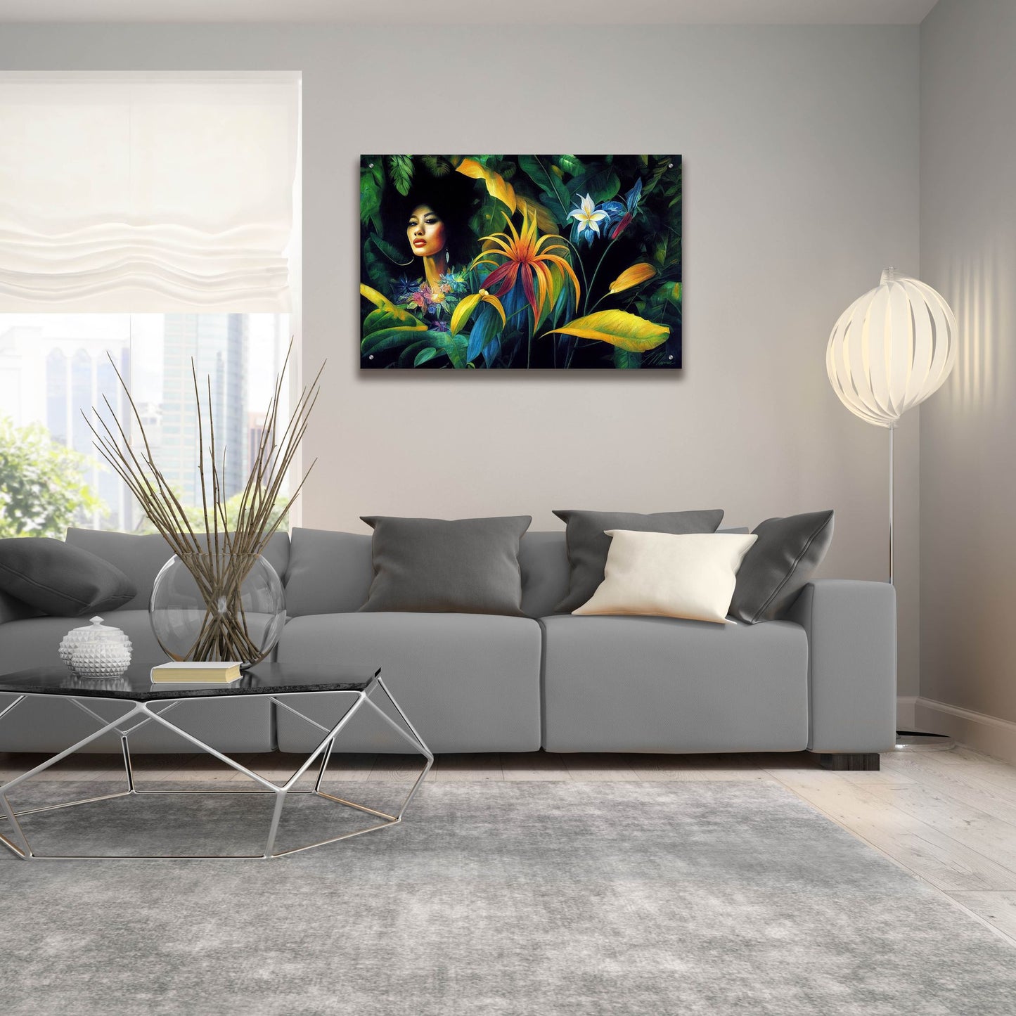 Epic Art 'In the Jungle Original' by Tanya Mavric, Acrylic Glass Wall Art,36x24