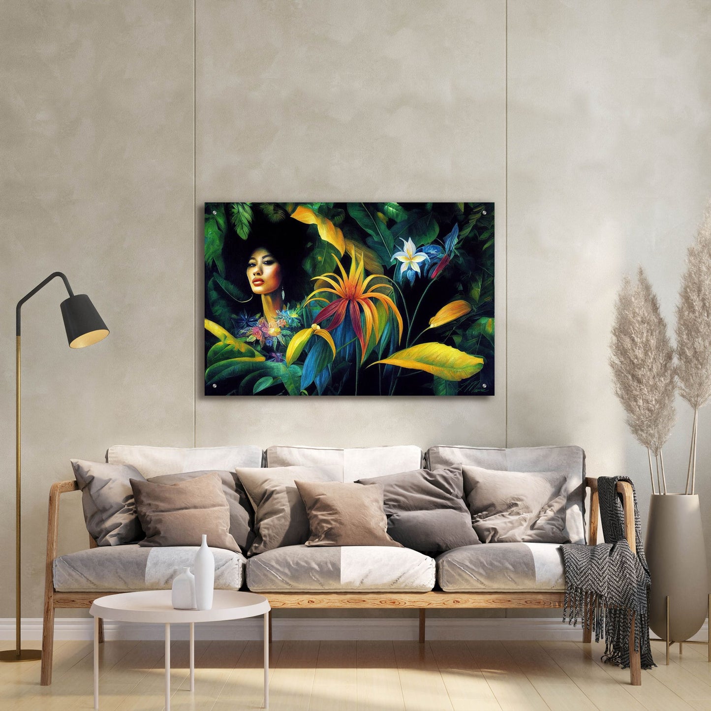 Epic Art 'In the Jungle Original' by Tanya Mavric, Acrylic Glass Wall Art,36x24