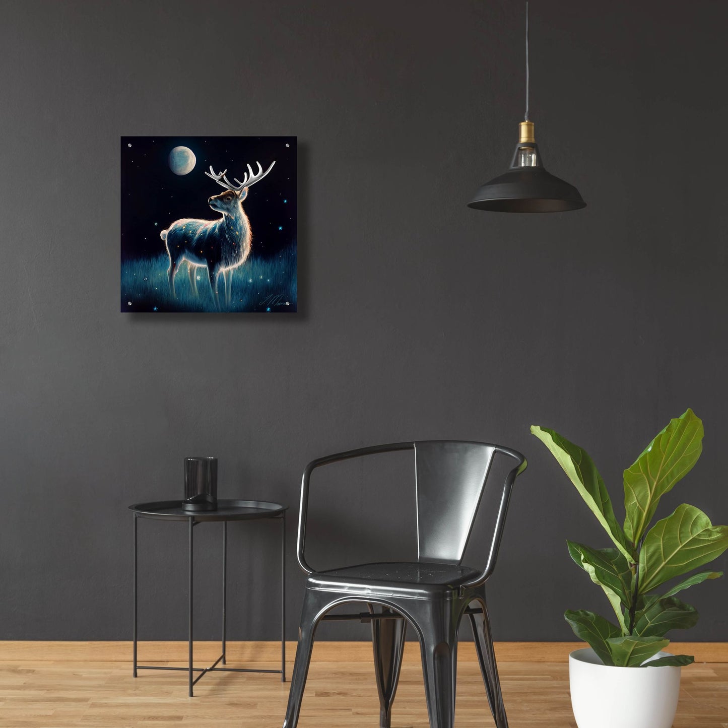 Epic Art 'Lost Reindeer' by Tanya Mavric, Acrylic Glass Wall Art,24x24