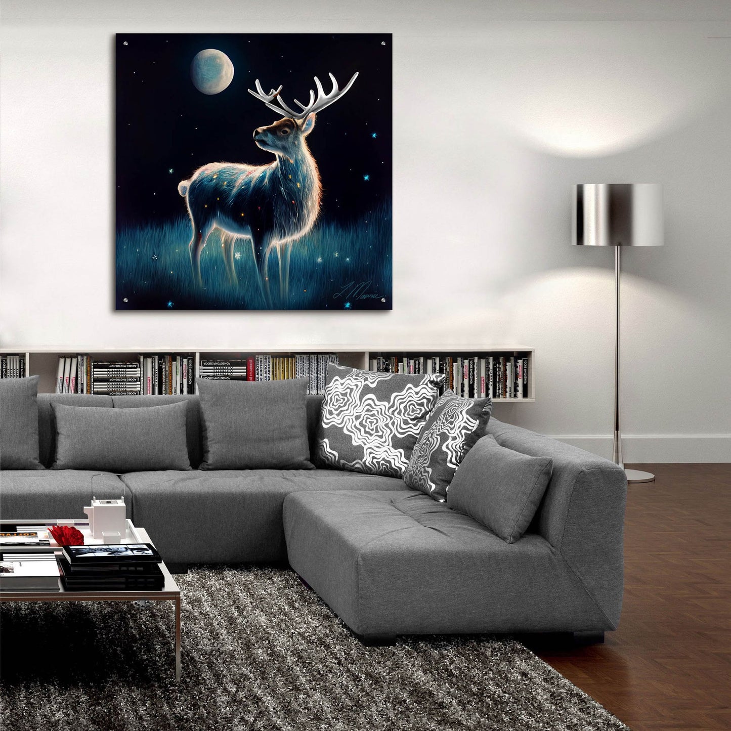 Epic Art 'Lost Reindeer' by Tanya Mavric, Acrylic Glass Wall Art,36x36