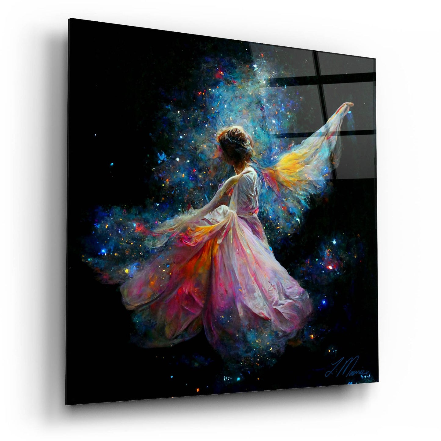 Epic Art 'Manifesting Angel Original' by Tanya Mavric, Acrylic Glass Wall Art,12x12