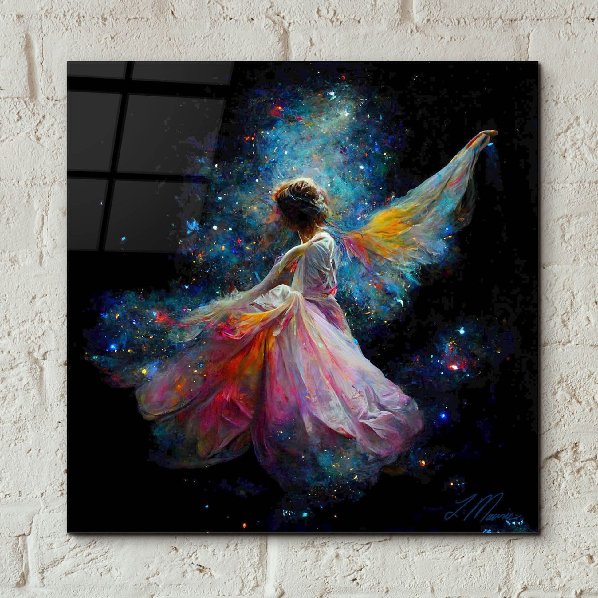 Epic Art 'Manifesting Angel Original' by Tanya Mavric, Acrylic Glass Wall Art,12x12