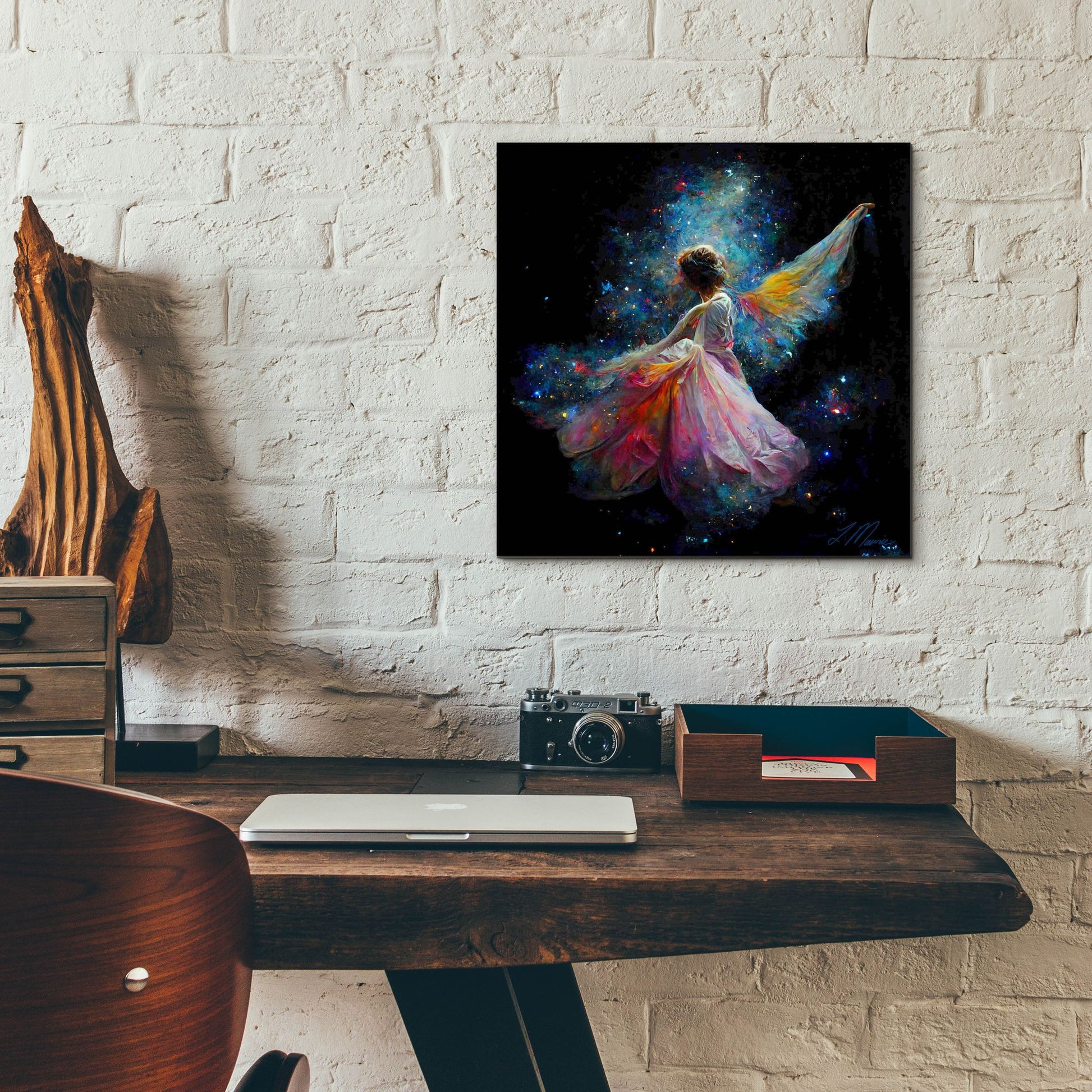 Epic Art 'Manifesting Angel Original' by Tanya Mavric, Acrylic Glass Wall Art,12x12