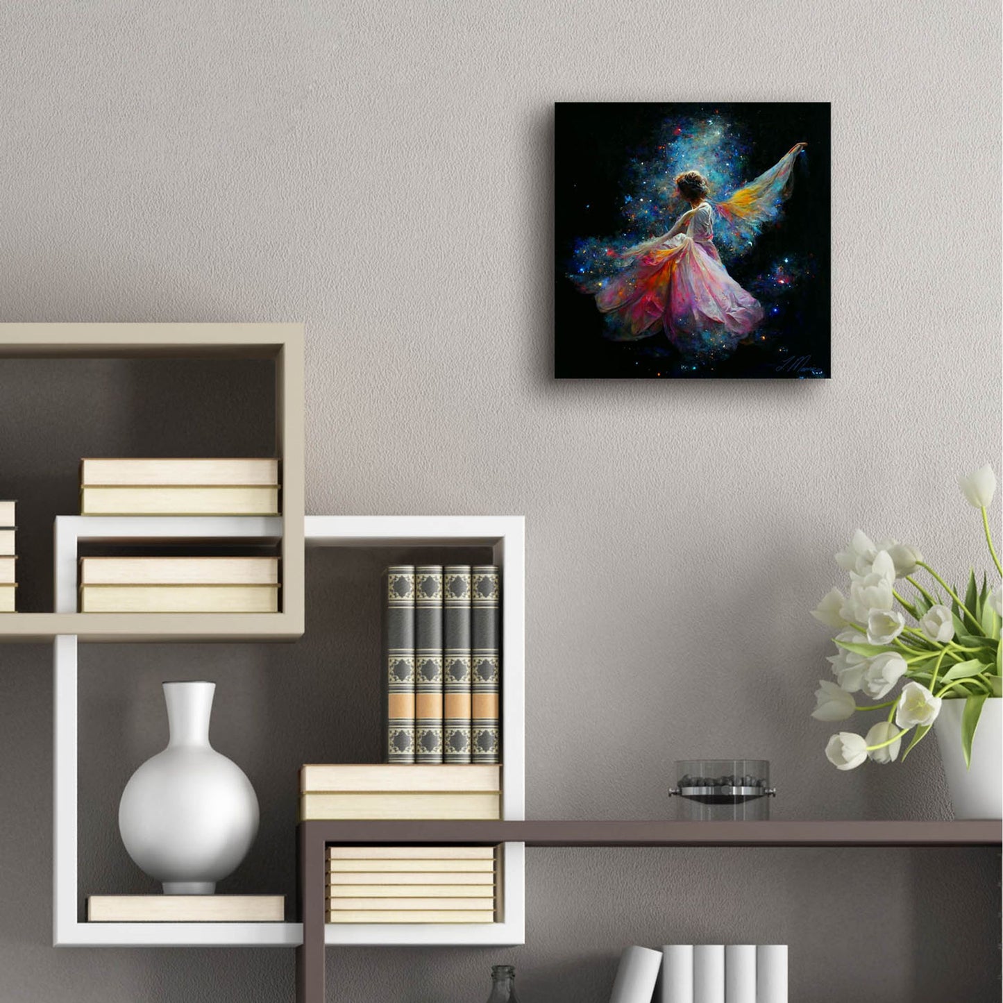 Epic Art 'Manifesting Angel Original' by Tanya Mavric, Acrylic Glass Wall Art,12x12