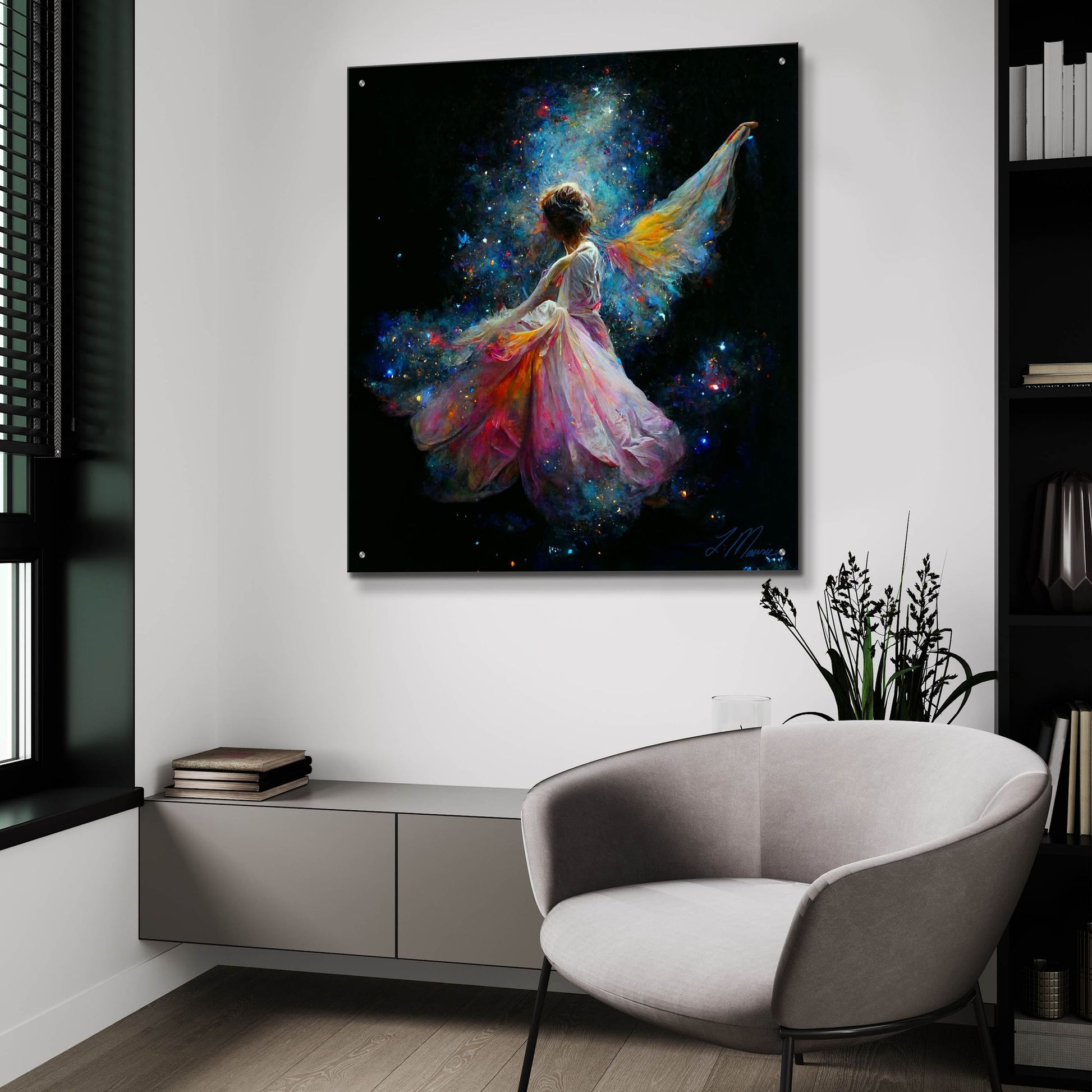 Epic Art 'Manifesting Angel Original' by Tanya Mavric, Acrylic Glass Wall Art,36x36