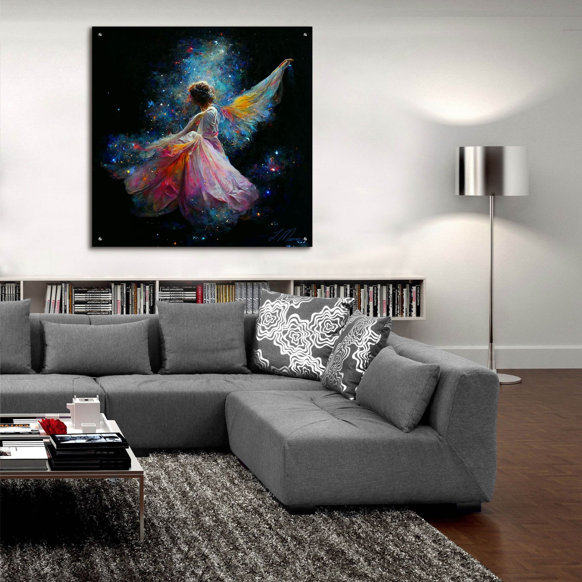 Epic Art 'Manifesting Angel Original' by Tanya Mavric, Acrylic Glass Wall Art,36x36