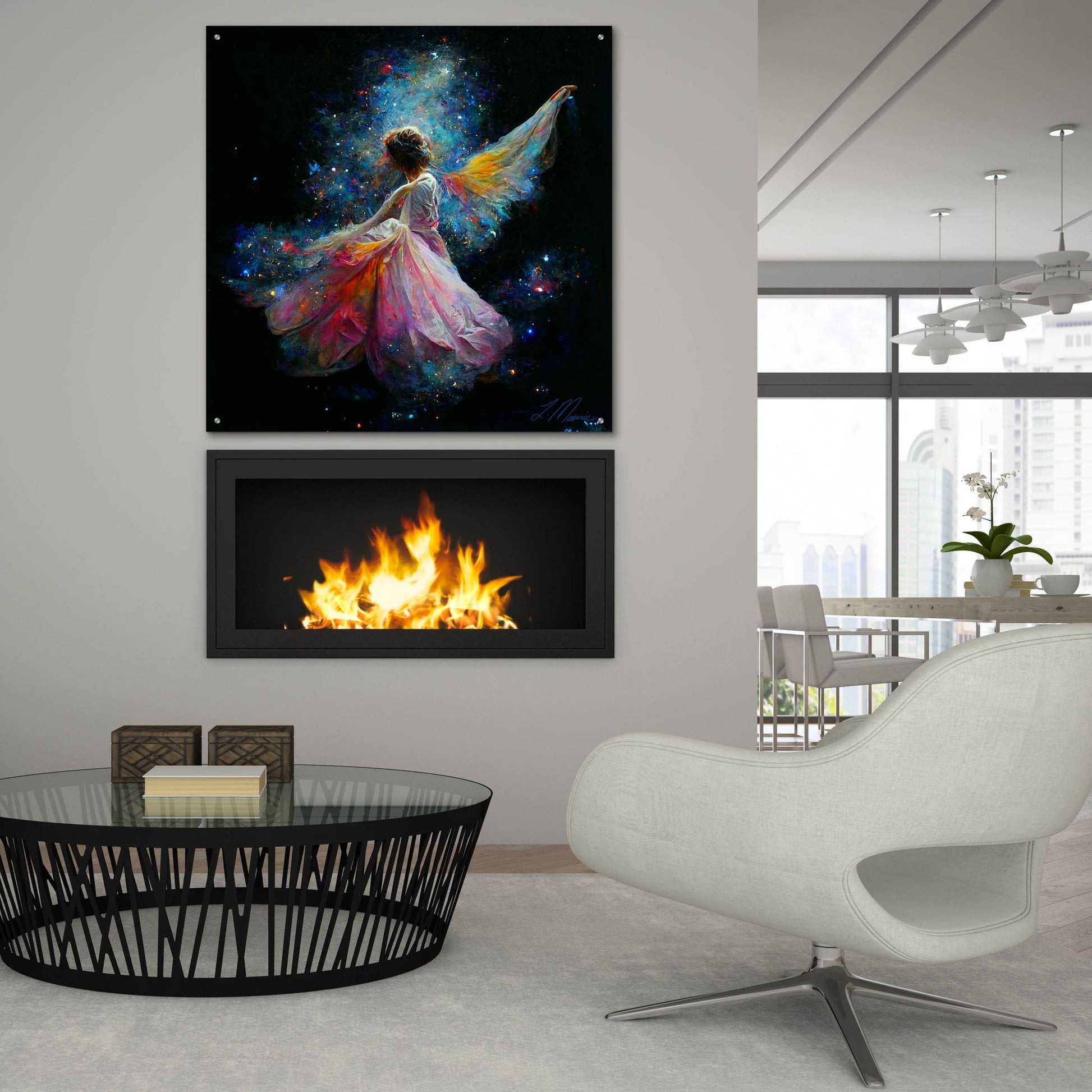 Epic Art 'Manifesting Angel Original' by Tanya Mavric, Acrylic Glass Wall Art,36x36