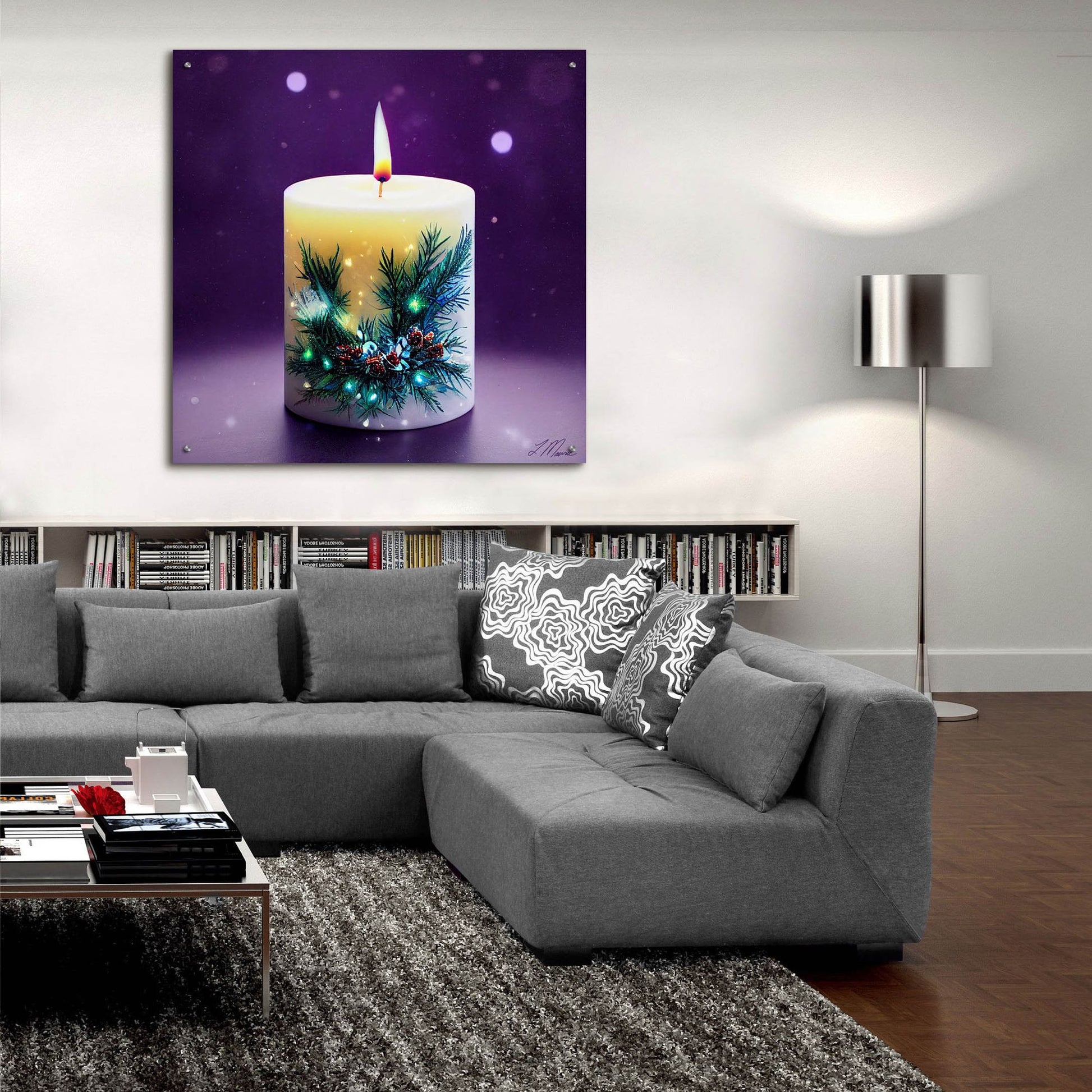 Epic Art 'Christmas Candle 3' by Tanya Mavric, Acrylic Glass Wall Art,36x36