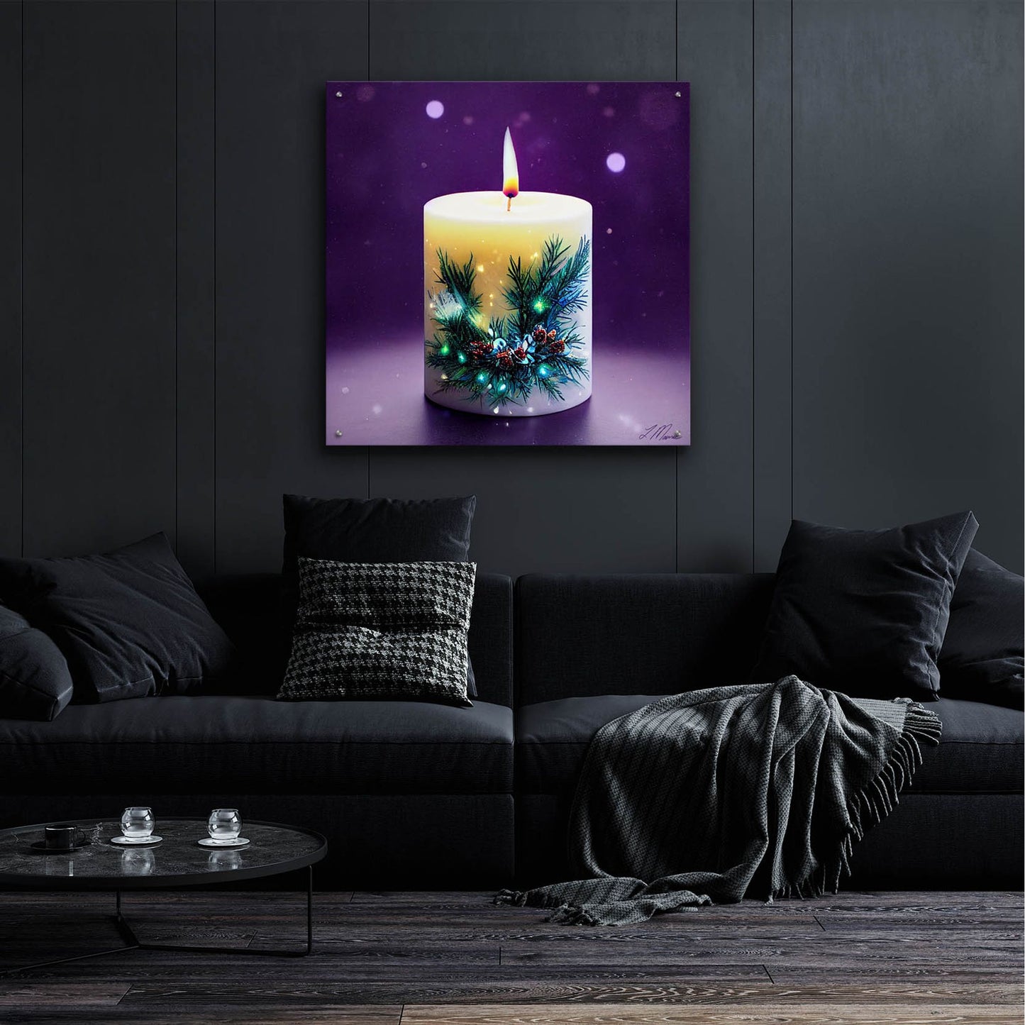 Epic Art 'Christmas Candle 3' by Tanya Mavric, Acrylic Glass Wall Art,36x36