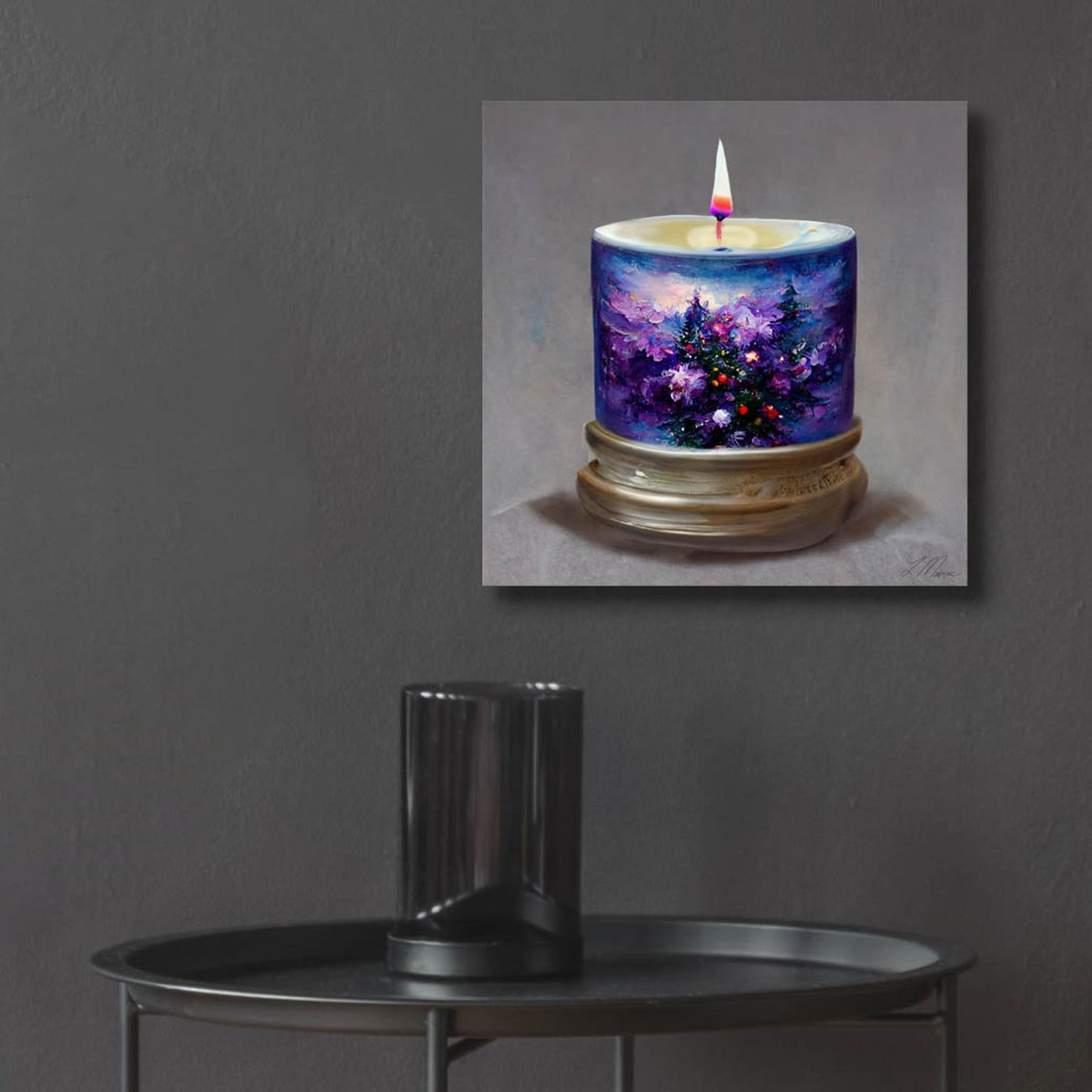 Epic Art 'Christmas Candle 7' by Tanya Mavric, Acrylic Glass Wall Art,12x12