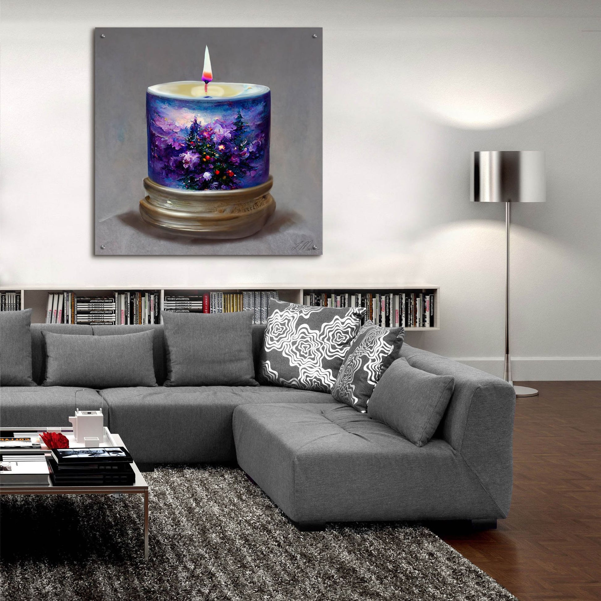 Epic Art 'Christmas Candle 7' by Tanya Mavric, Acrylic Glass Wall Art,36x36