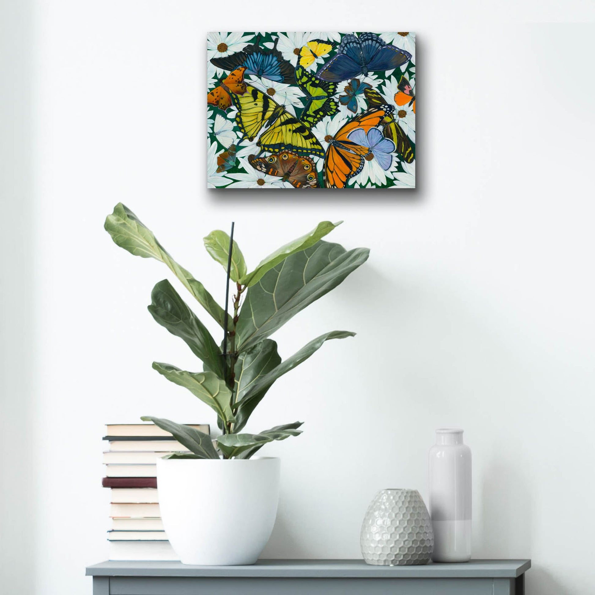 Epic Art 'Butterfly Collage' by Tim Marsh, Acrylic Glass Wall Art,16x12