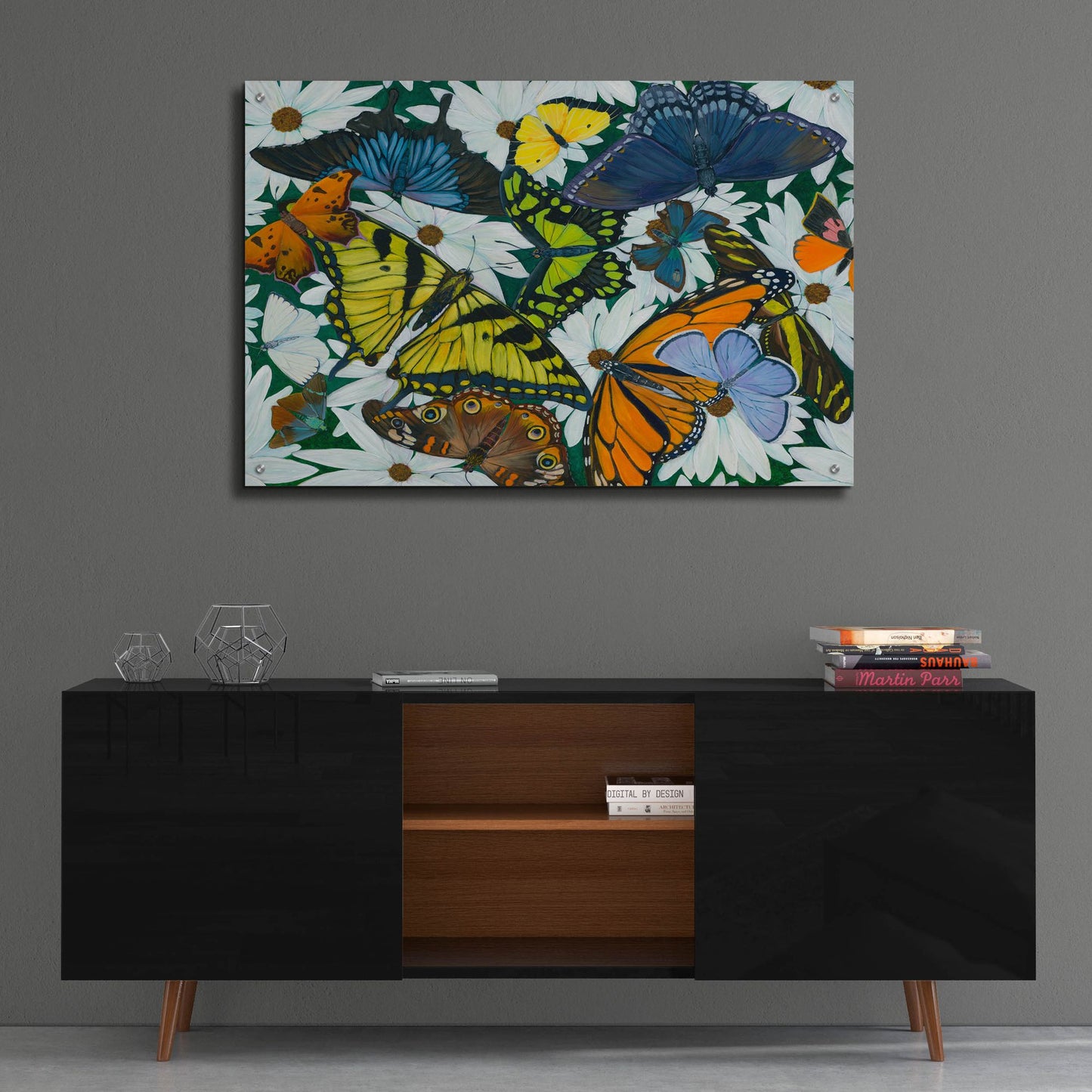 Epic Art 'Butterfly Collage' by Tim Marsh, Acrylic Glass Wall Art,36x24