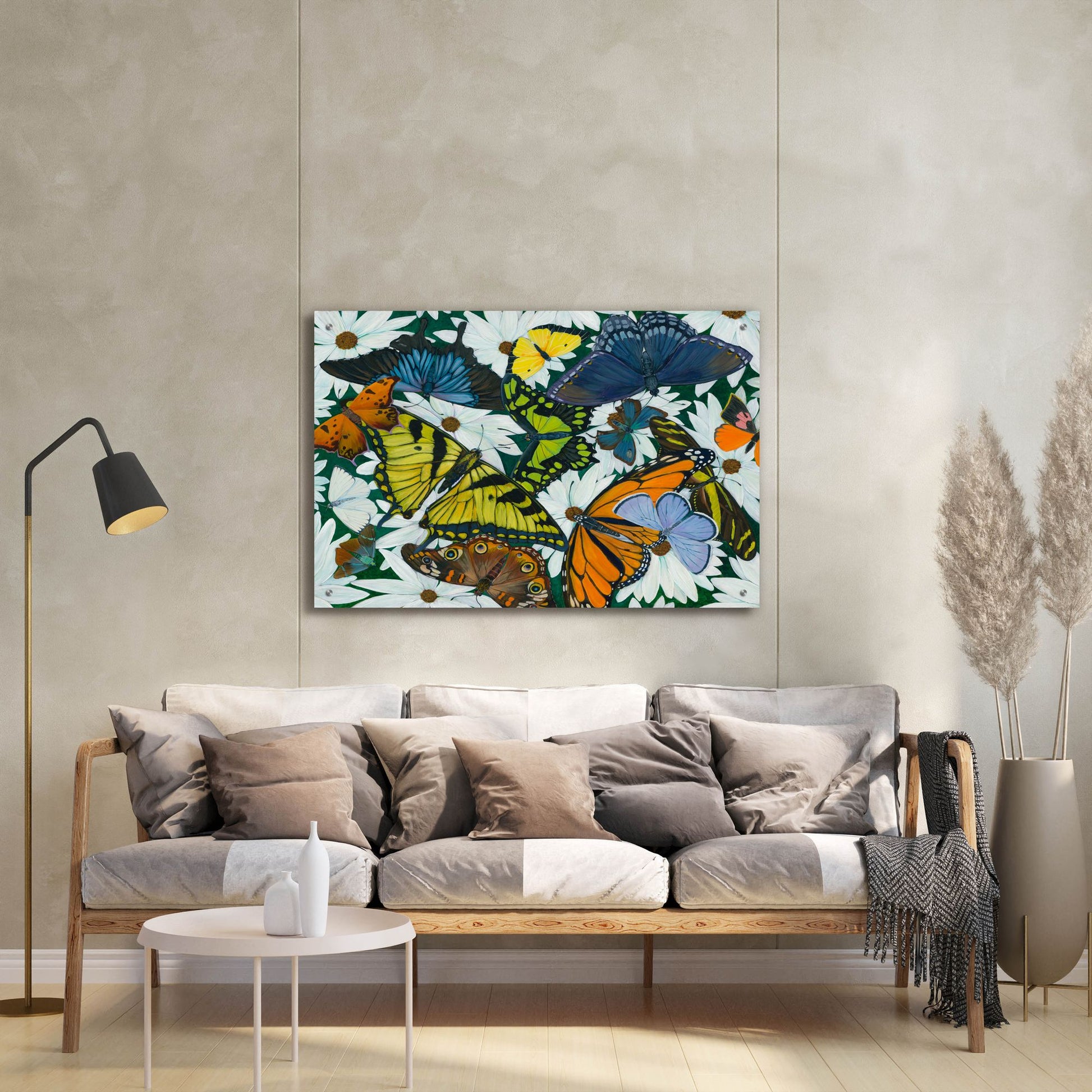 Epic Art 'Butterfly Collage' by Tim Marsh, Acrylic Glass Wall Art,36x24