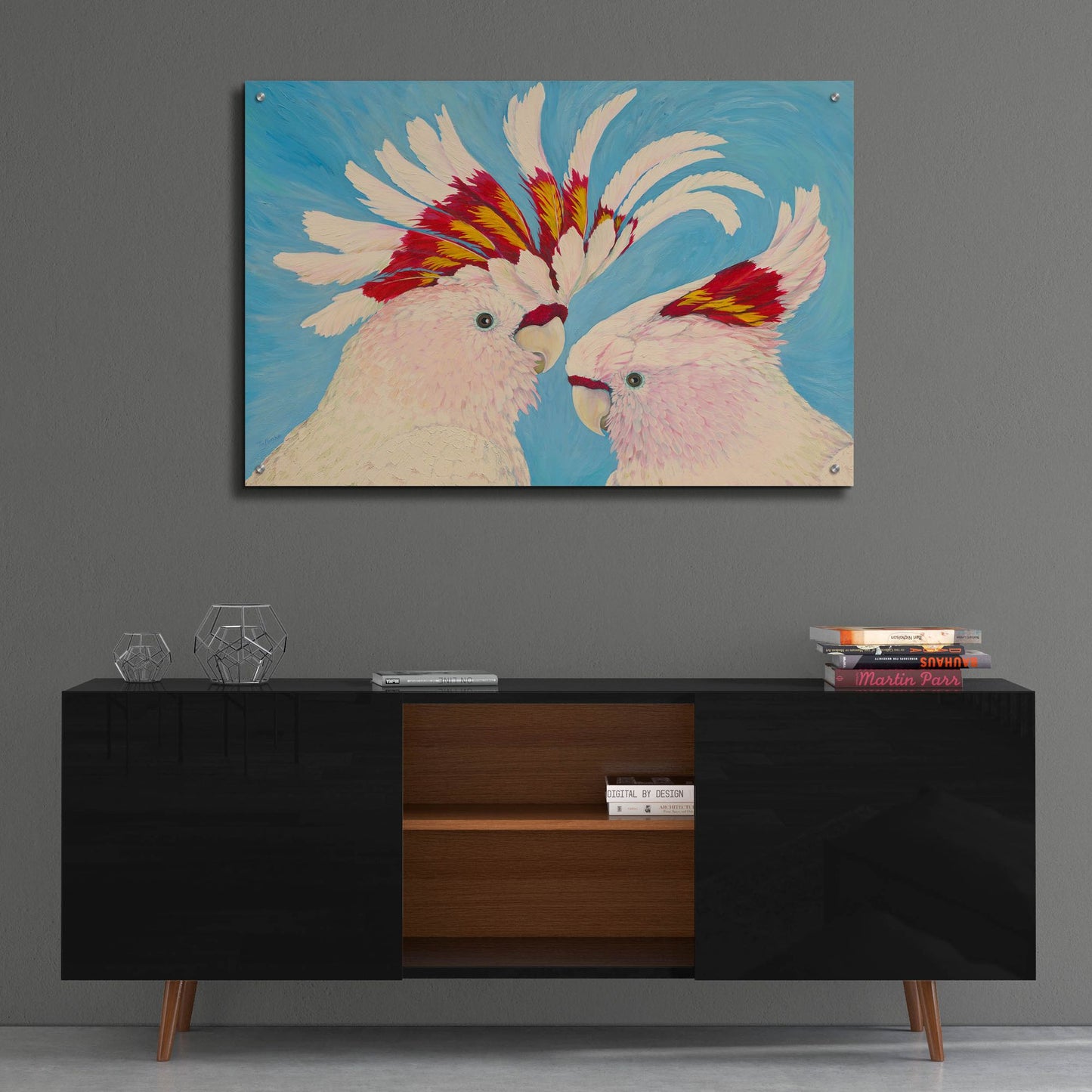 Epic Art 'Major Mitchell's Cockatoos' by Tim Marsh, Acrylic Glass Wall Art,36x24