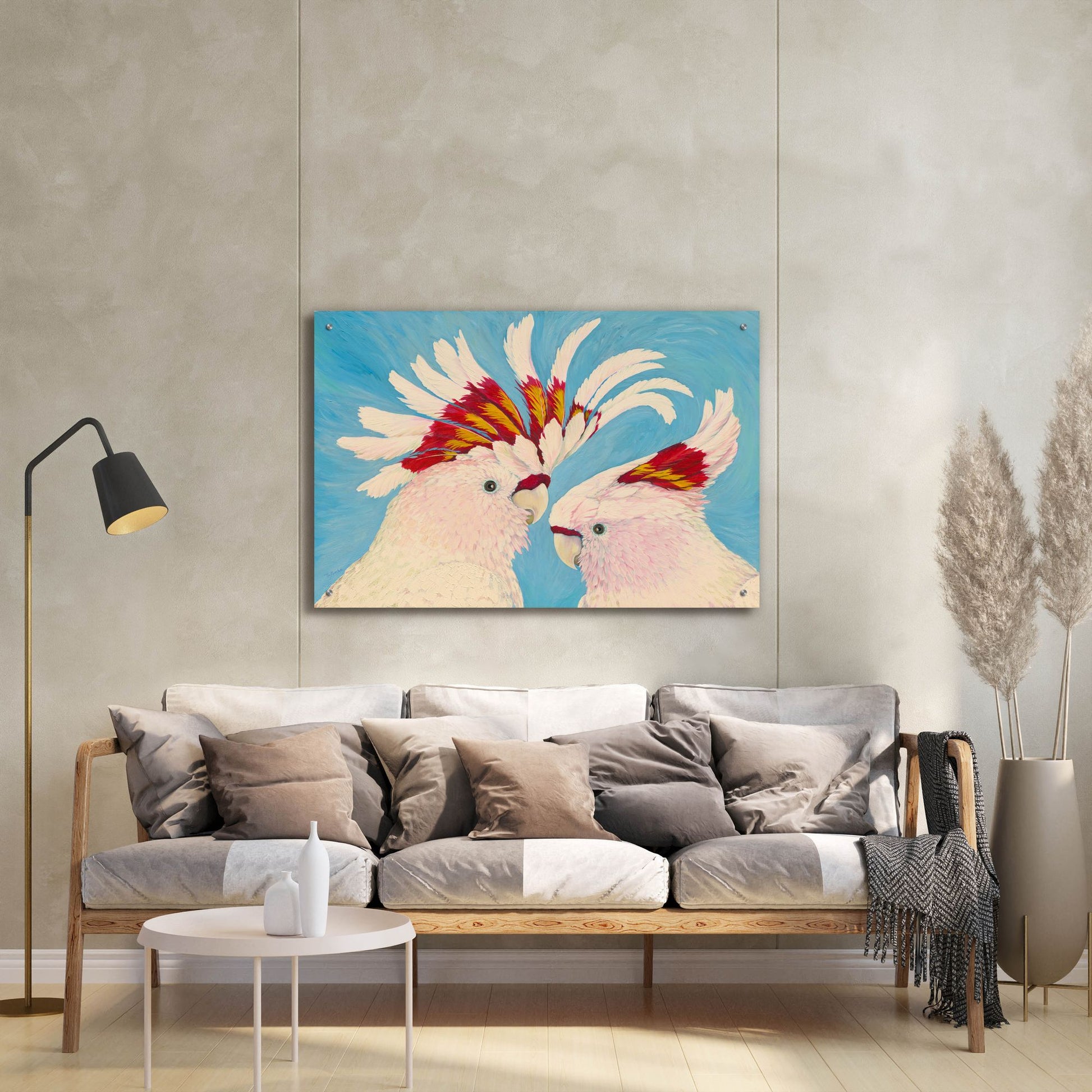 Epic Art 'Major Mitchell's Cockatoos' by Tim Marsh, Acrylic Glass Wall Art,36x24