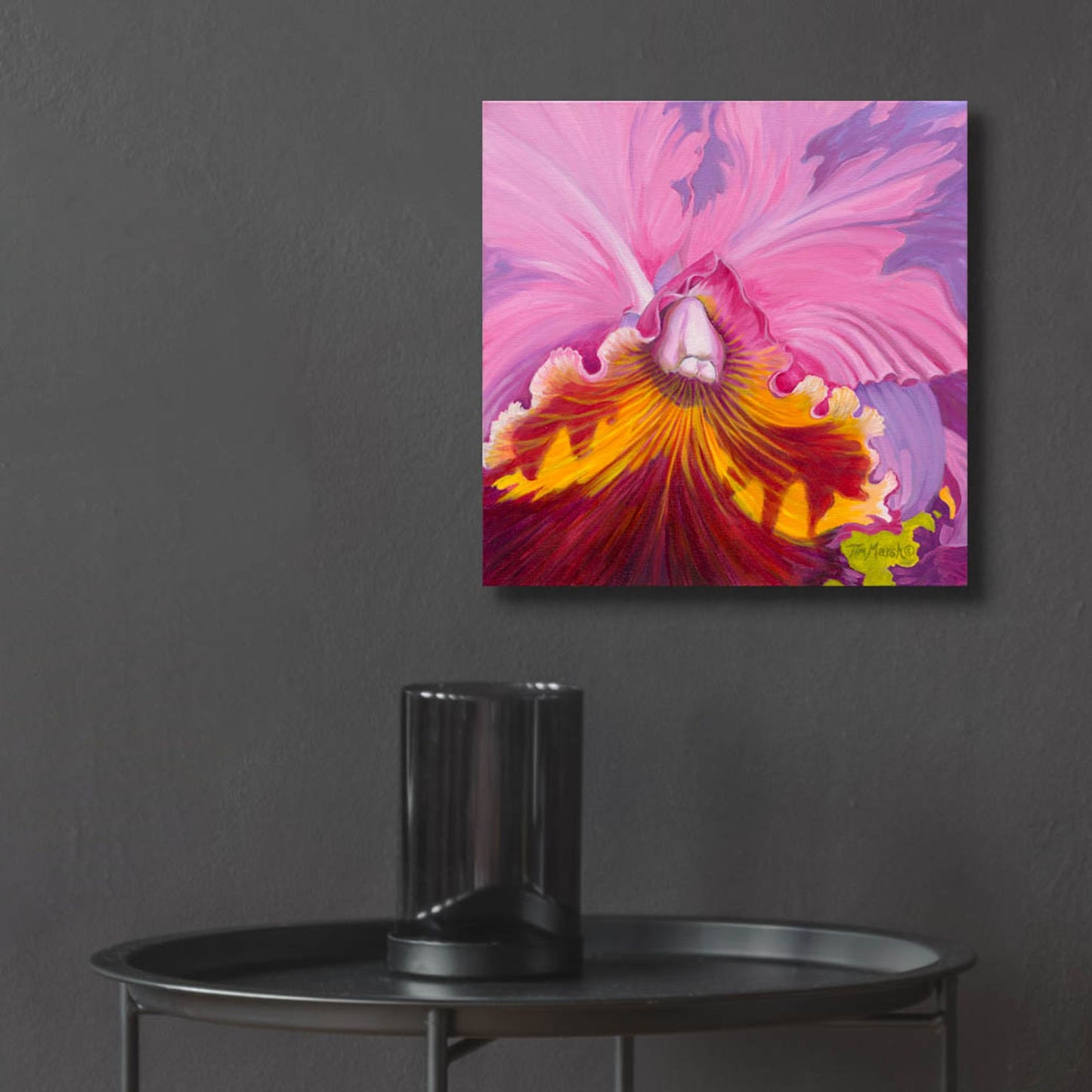 Epic Art 'Orchid Series 1' by Tim Marsh, Acrylic Glass Wall Art,12x12