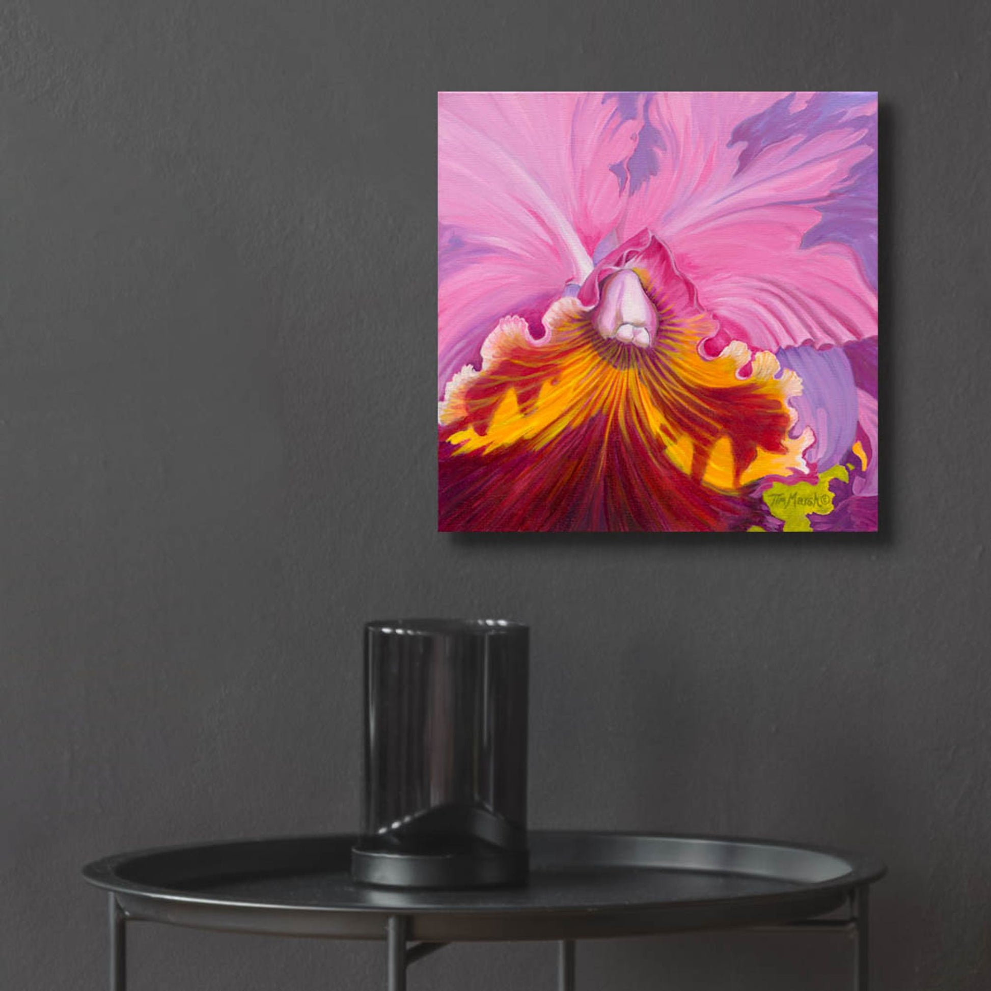 Epic Art 'Orchid Series 1' by Tim Marsh, Acrylic Glass Wall Art,12x12