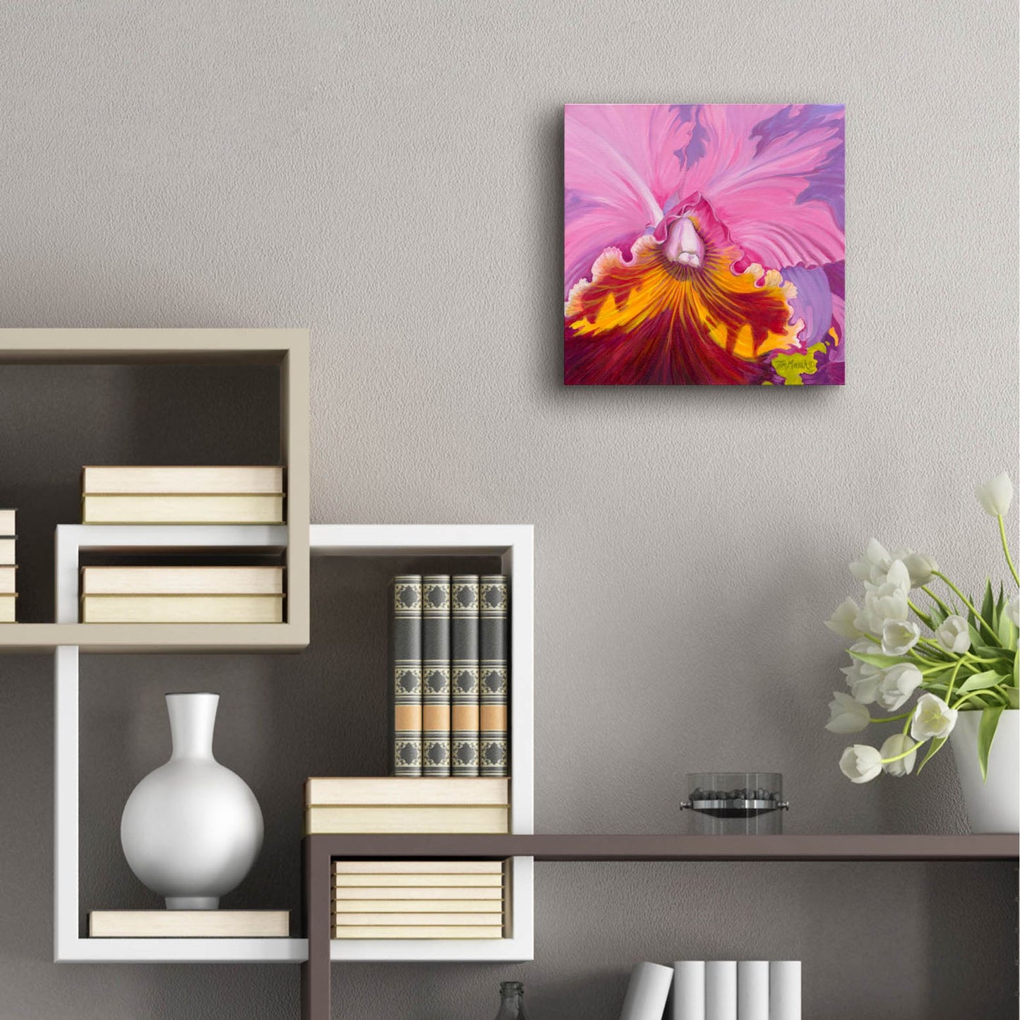 Epic Art 'Orchid Series 1' by Tim Marsh, Acrylic Glass Wall Art,12x12