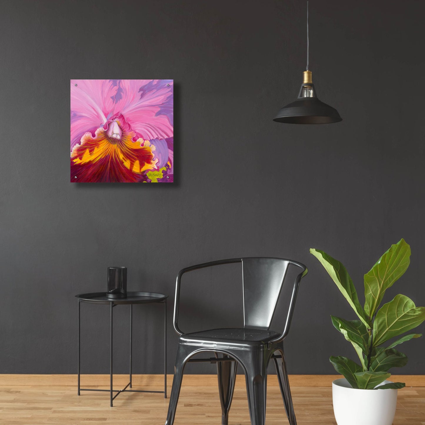 Epic Art 'Orchid Series 1' by Tim Marsh, Acrylic Glass Wall Art,24x24