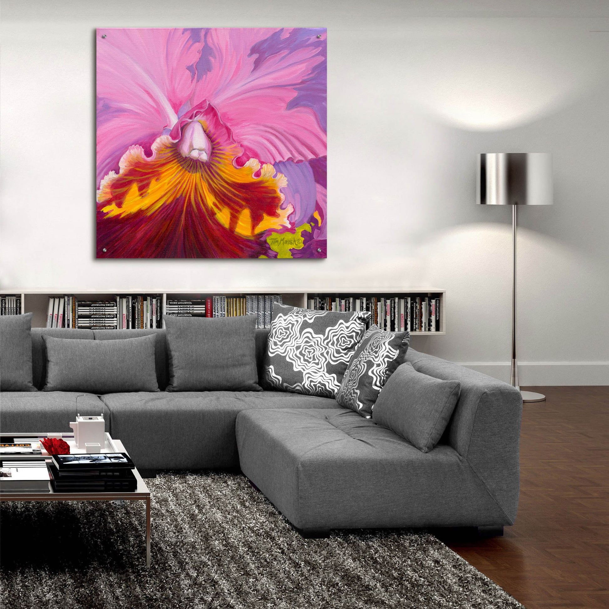 Epic Art 'Orchid Series 1' by Tim Marsh, Acrylic Glass Wall Art,36x36