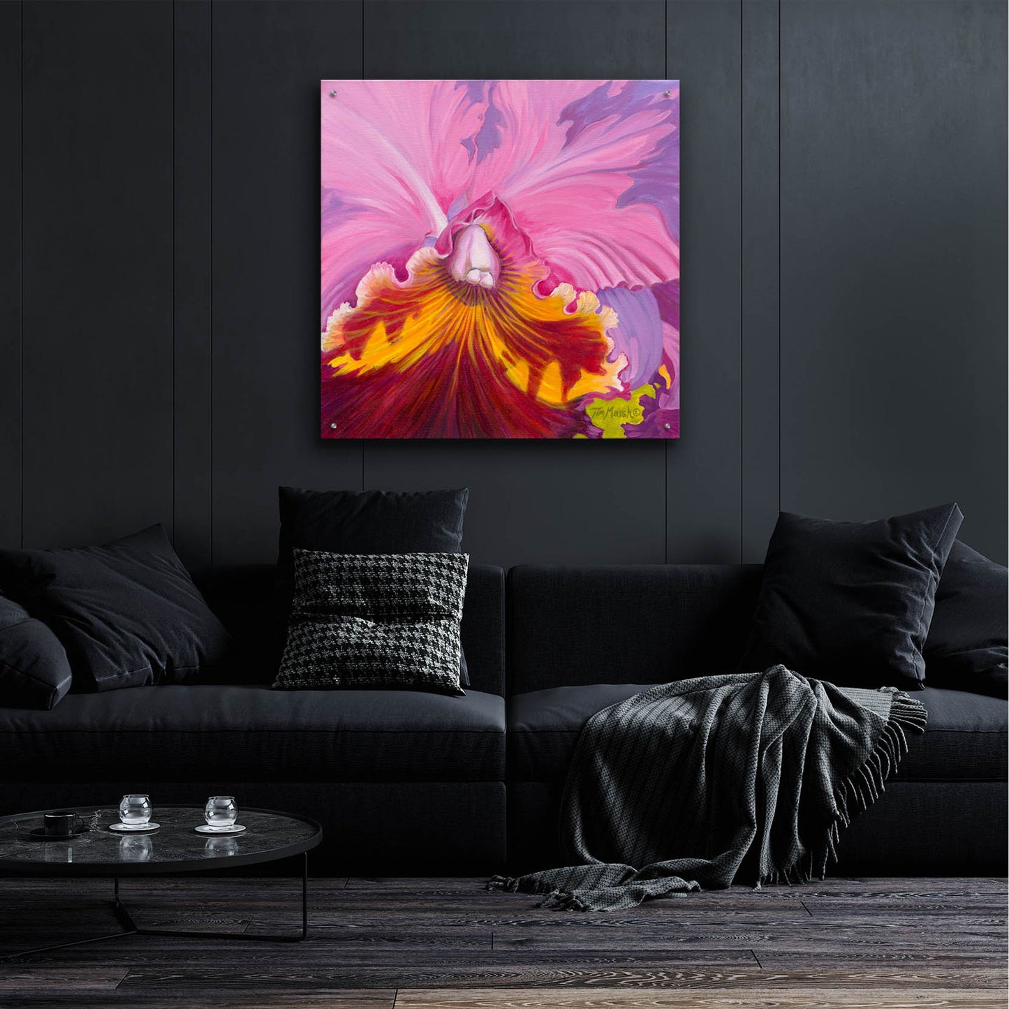 Epic Art 'Orchid Series 1' by Tim Marsh, Acrylic Glass Wall Art,36x36