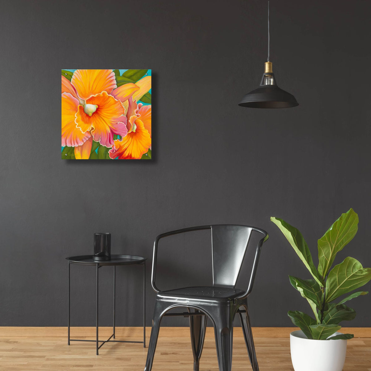 Epic Art 'Orchid Series 2' by Tim Marsh, Acrylic Glass Wall Art,24x24