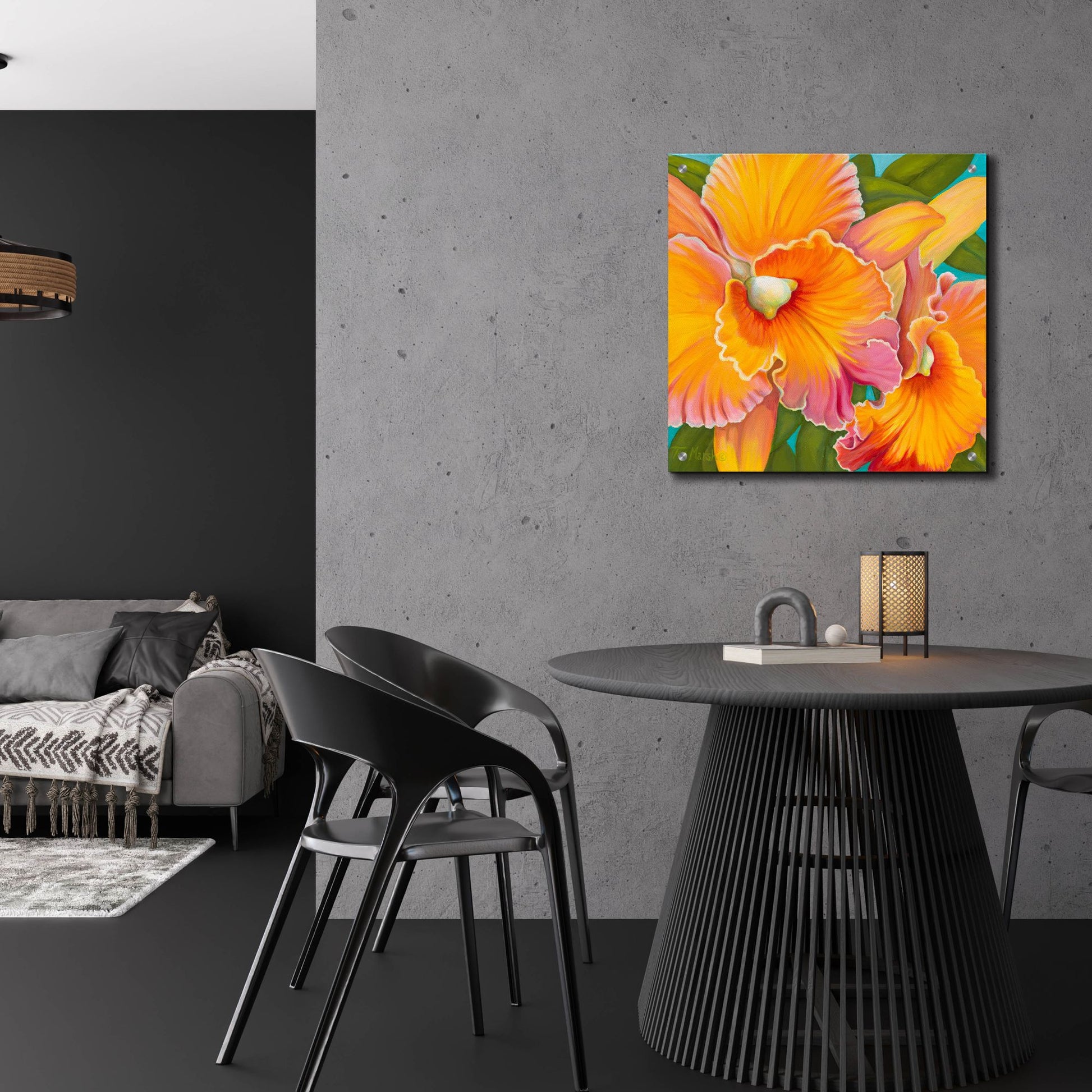 Epic Art 'Orchid Series 2' by Tim Marsh, Acrylic Glass Wall Art,24x24