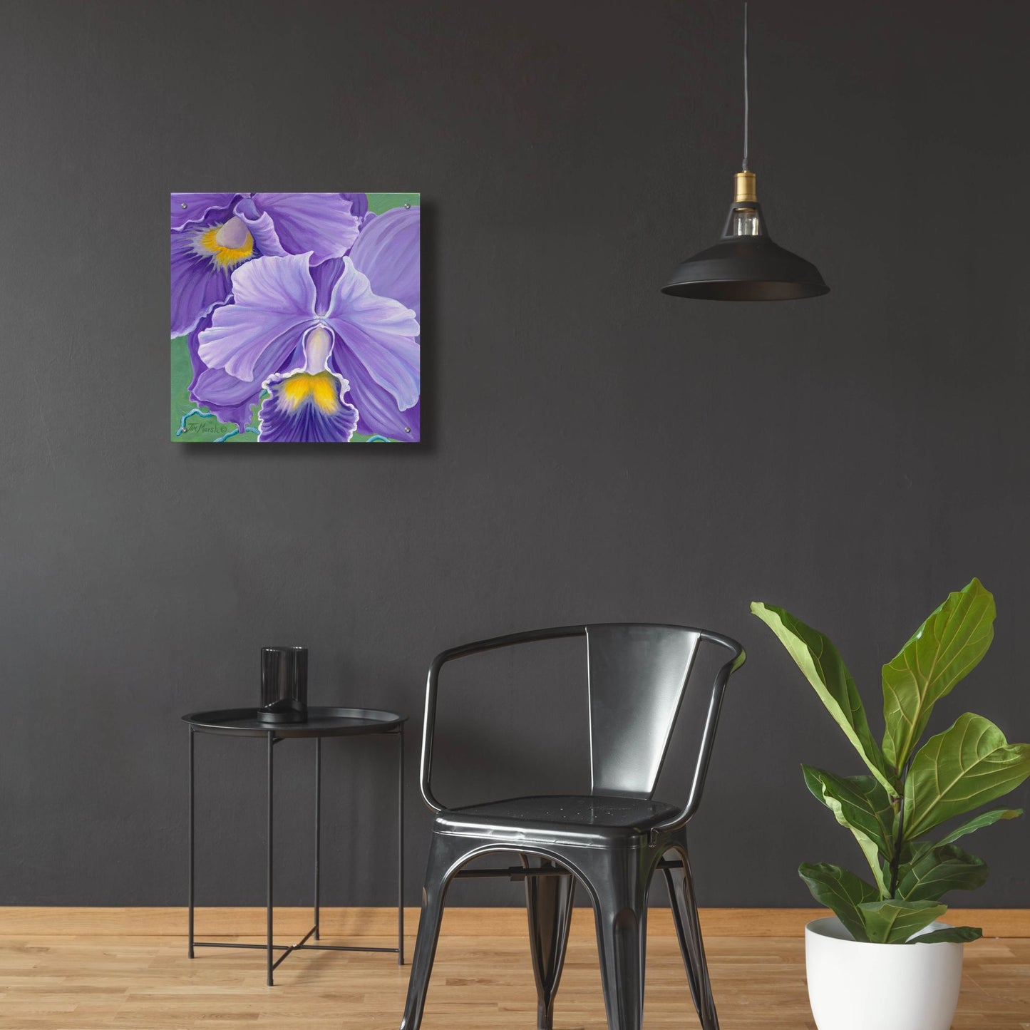 Epic Art 'Orchid Series 3' by Tim Marsh, Acrylic Glass Wall Art,24x24
