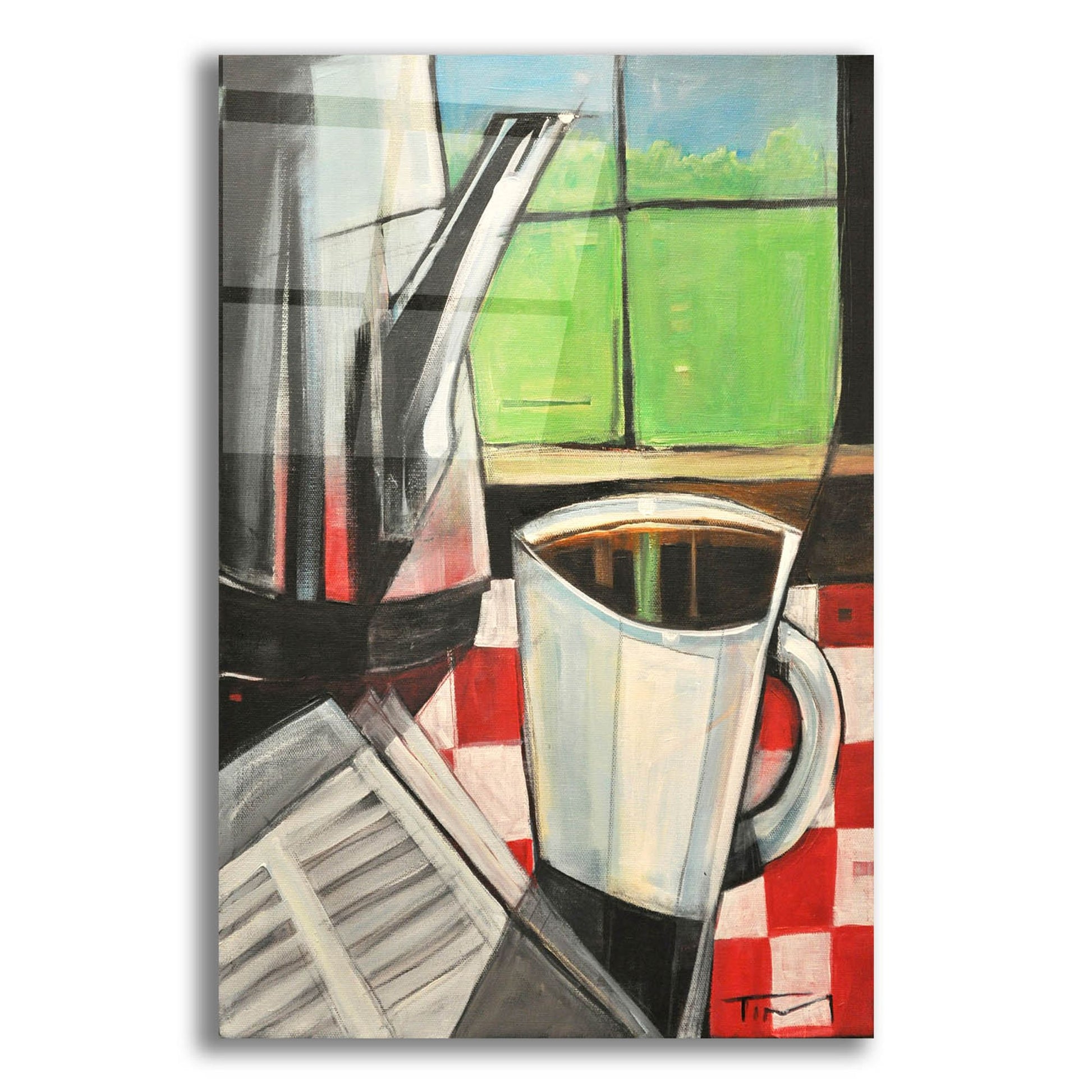 Epic Art 'Coffee And Morning News' by Tim Nyberg, Acrylic Glass Wall Art