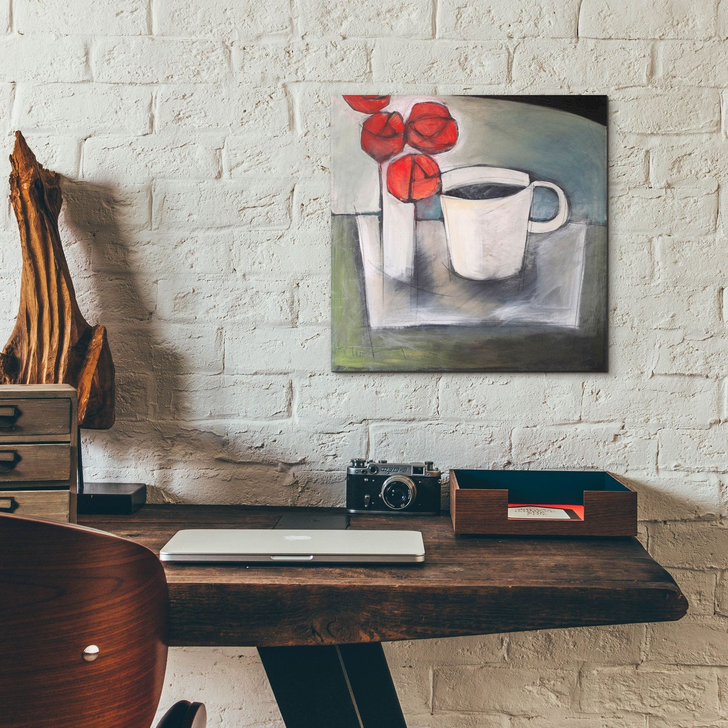 Epic Art 'Coffee And Roses' by Tim Nyberg, Acrylic Glass Wall Art,12x12