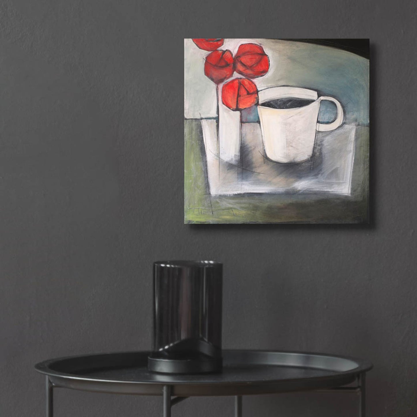 Epic Art 'Coffee And Roses' by Tim Nyberg, Acrylic Glass Wall Art,12x12