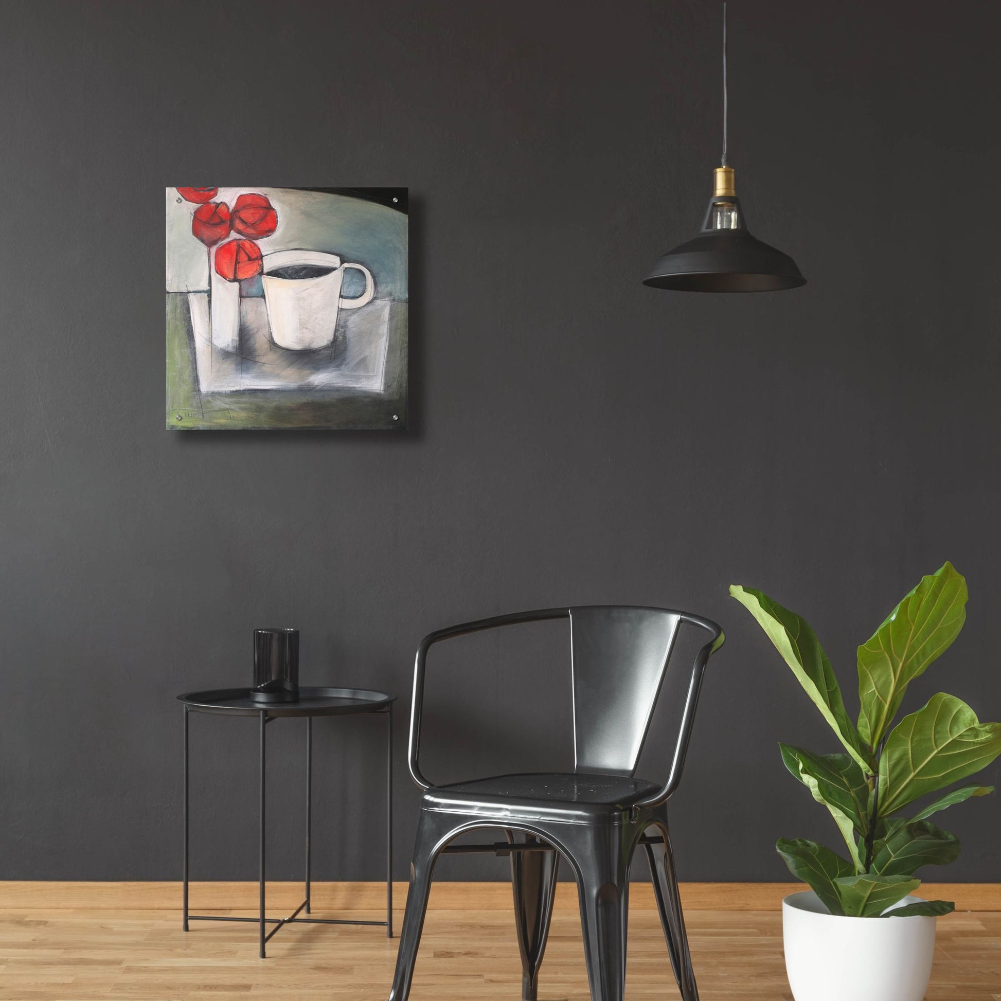 Epic Art 'Coffee And Roses' by Tim Nyberg, Acrylic Glass Wall Art,24x24