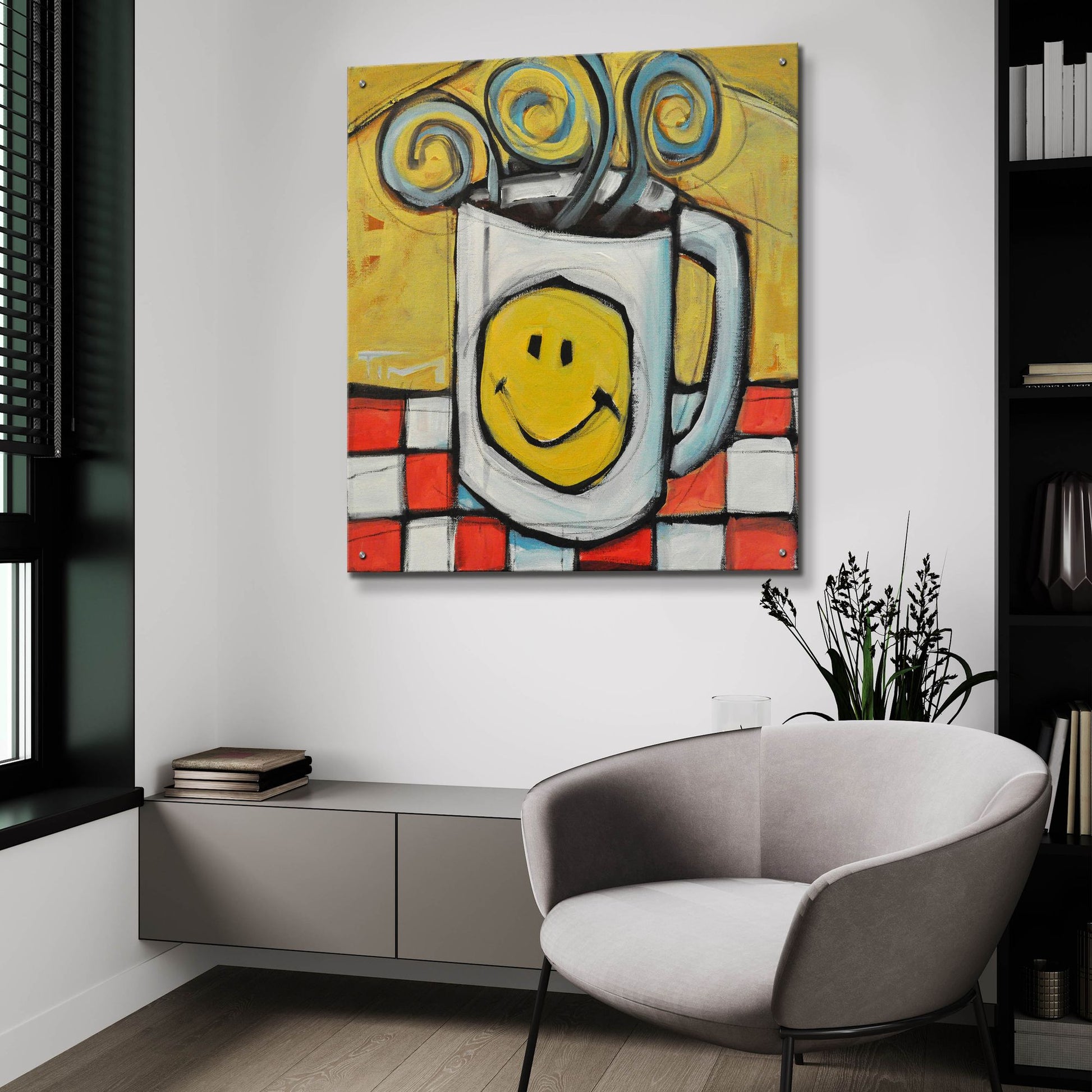 Epic Art 'Coffee Cup 1' by Tim Nyberg, Acrylic Glass Wall Art,36x36